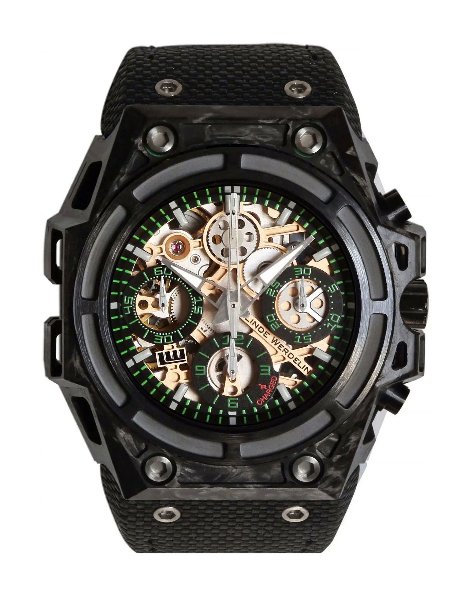 Linde Werdelin Spidospeed Carbon Green – 3D Movement watch