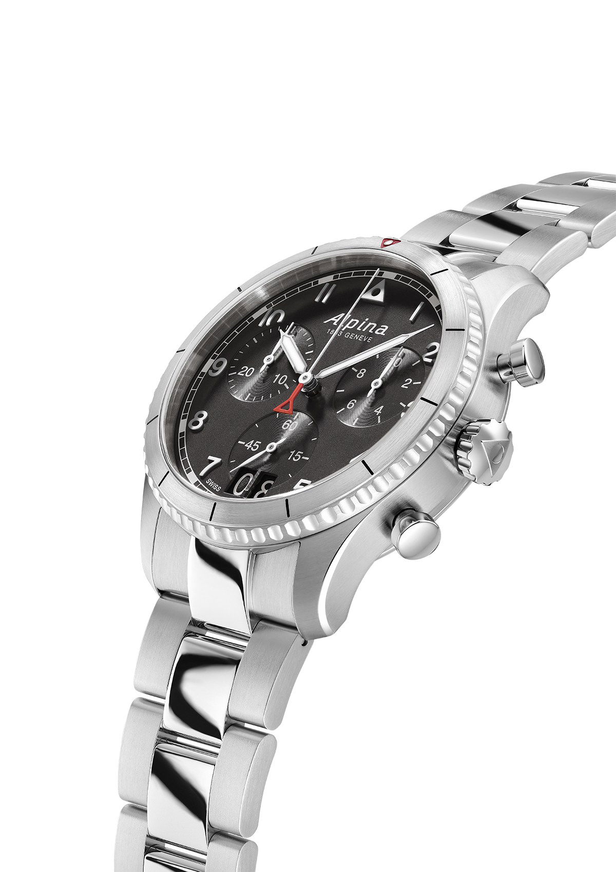 Alpina Startimer Pilot Quartz Chronograph Big Date Black - View 3