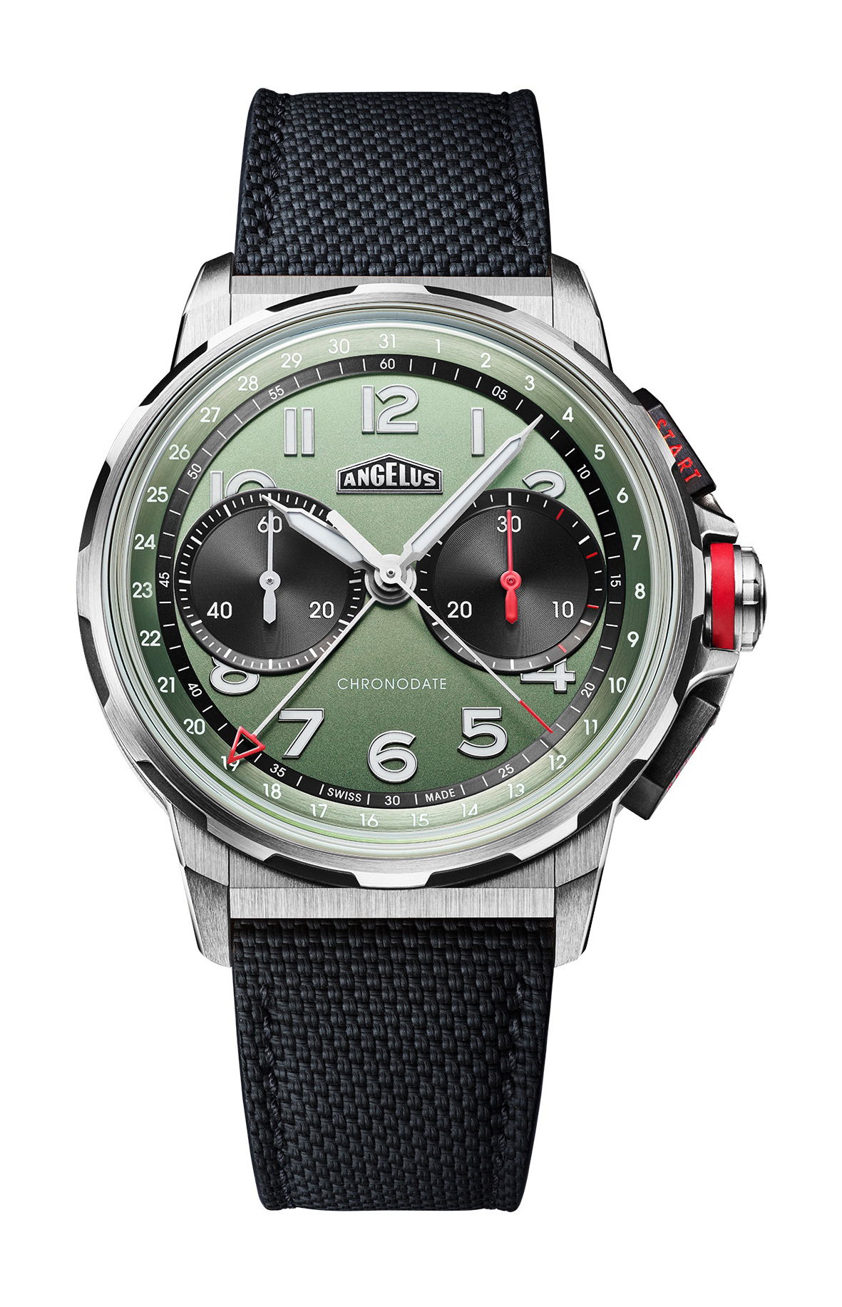 Angelus Chronodate Titanium Green watch