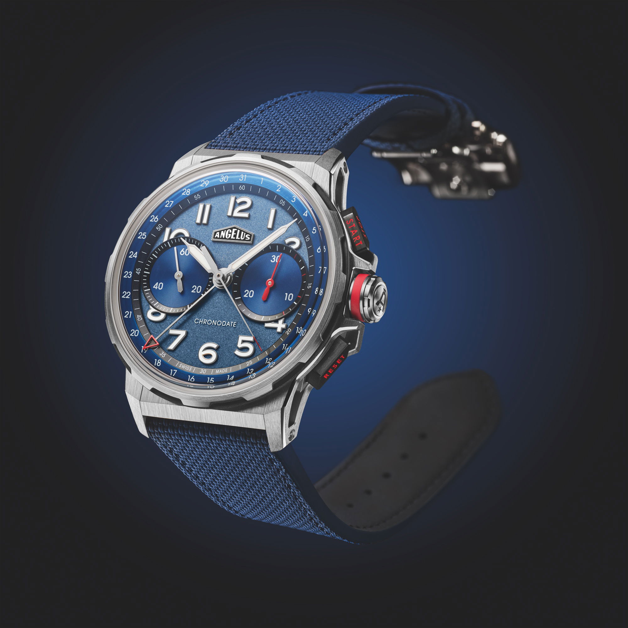 Angelus Chronodate Titanium Blue - View 2