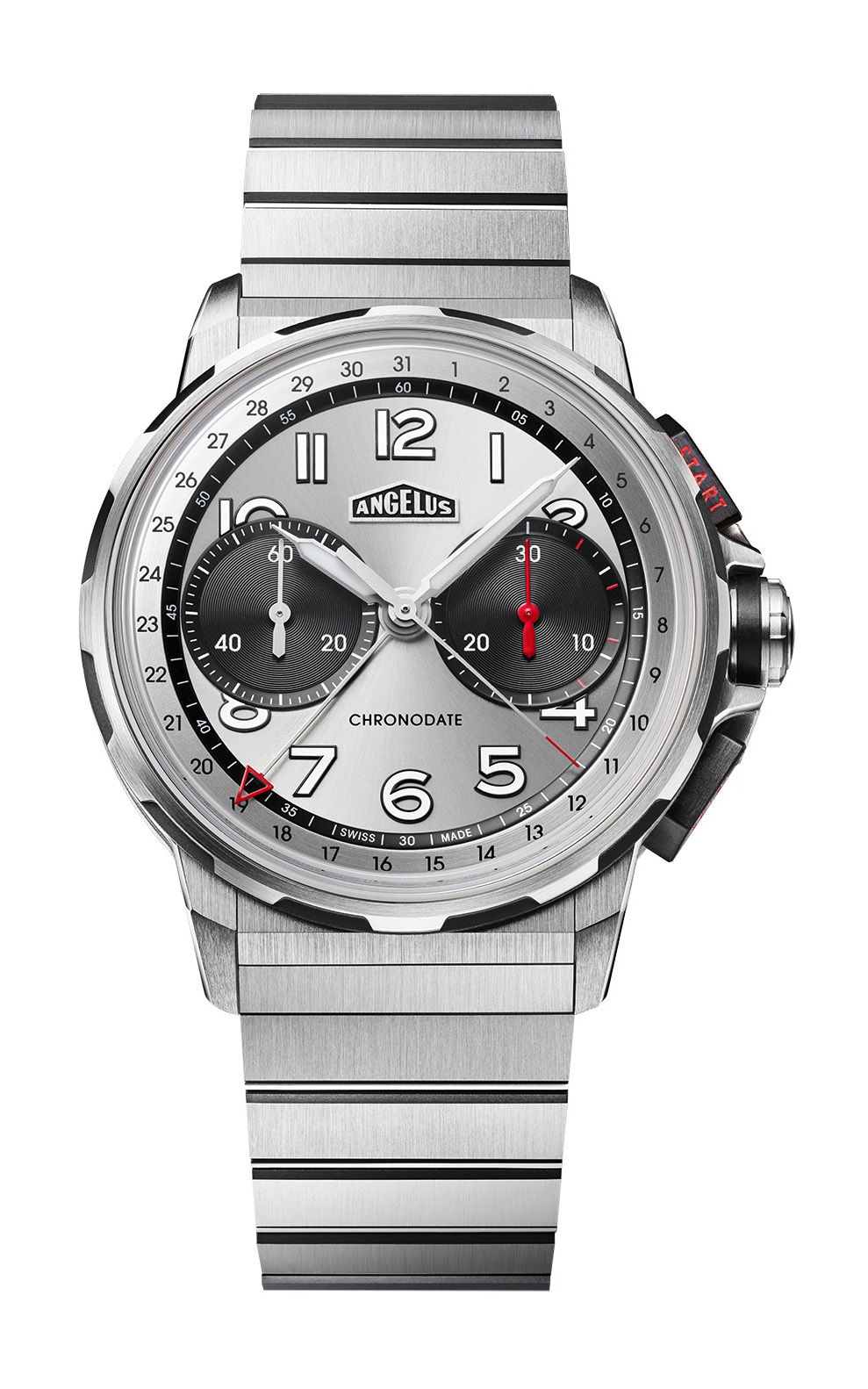 Angelus Chronodate Titanium Magnetic Silver Titanium watch