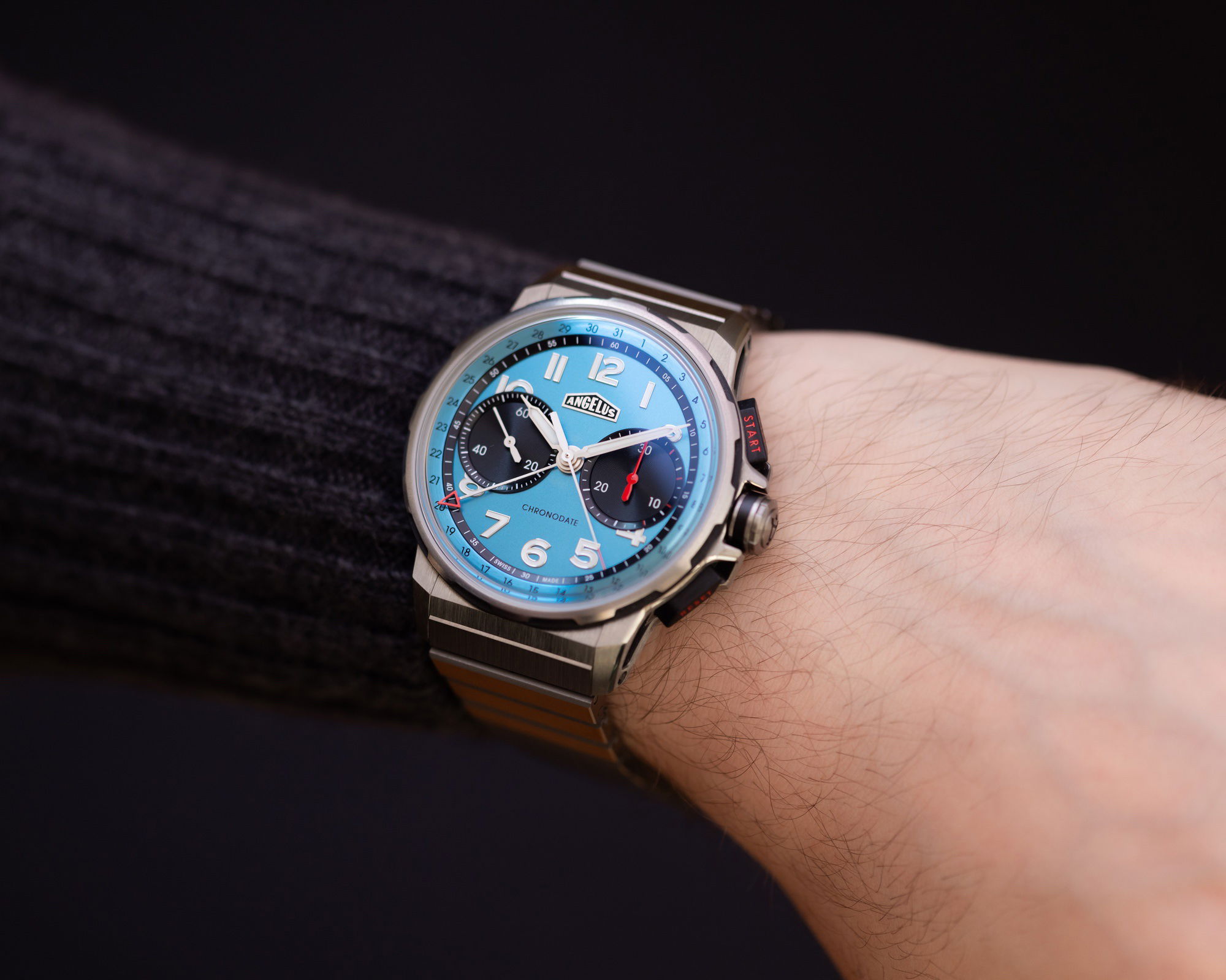 Angelus Chronodate Titanium Storm Blue Titanium - View 2