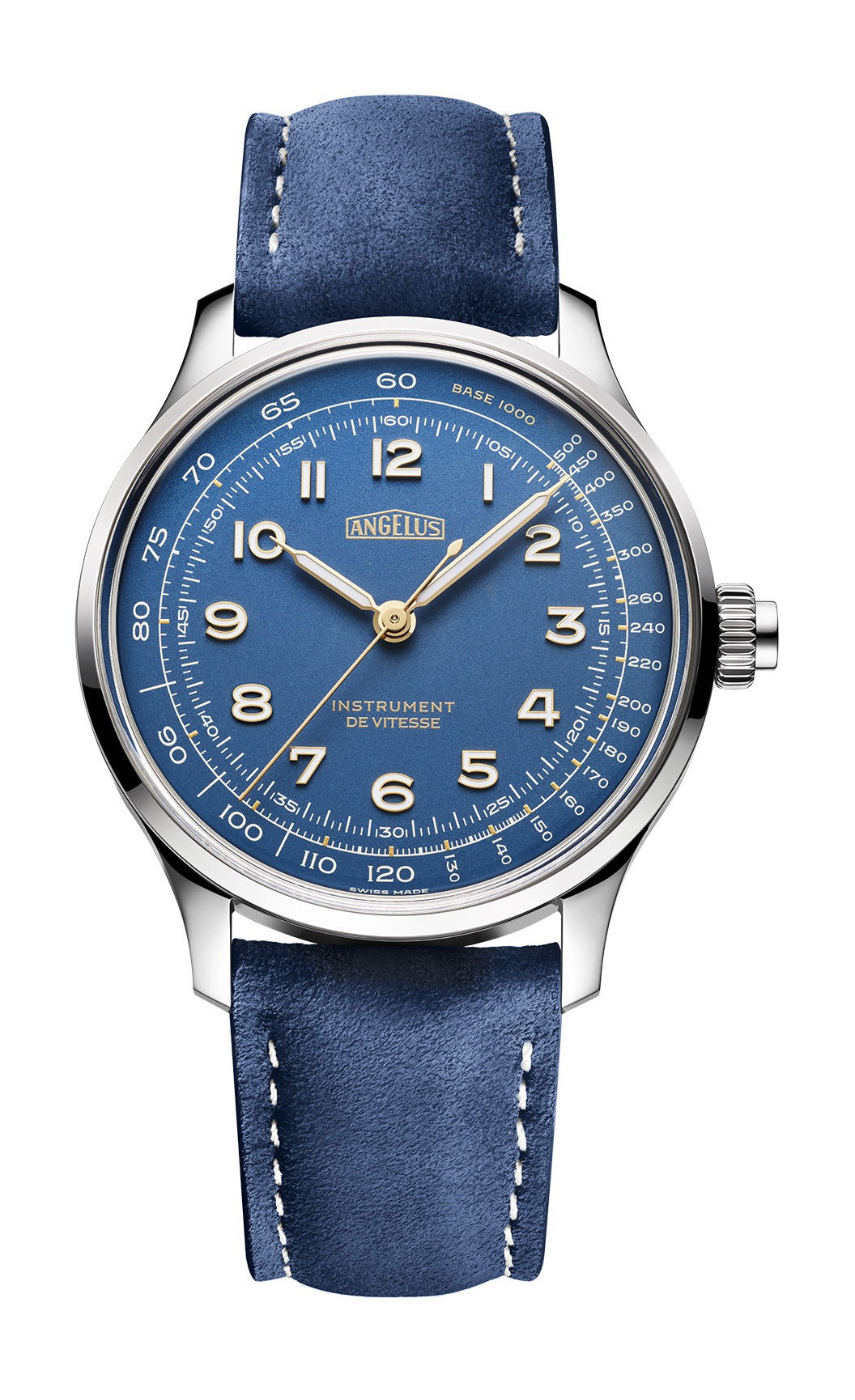 Angelus Instrument de Vitesse Indianapolis Blue watch