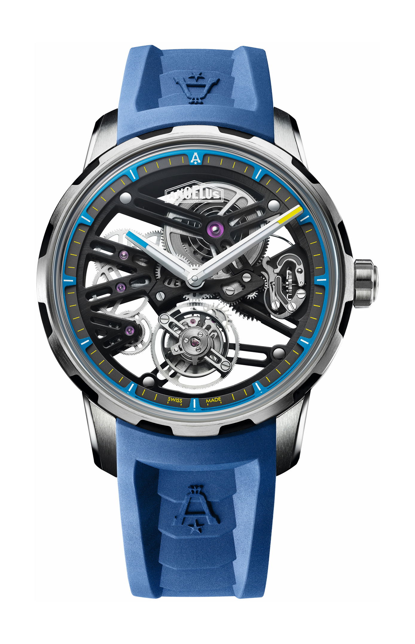 Angelus U41 Blue Vibrant Structure Tourbillon Skeleton watch