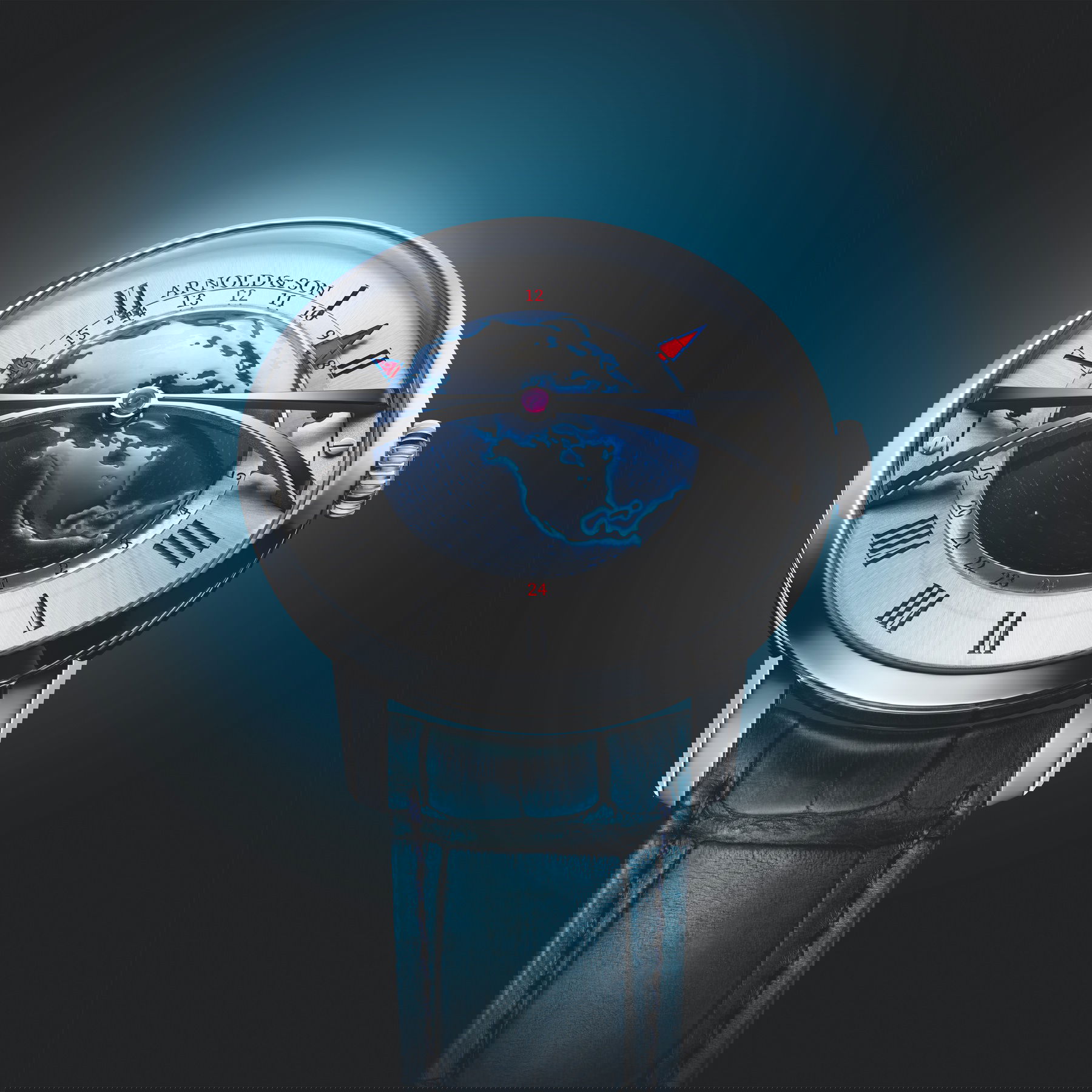 Arnold & Son Globetrotter Steel - View 2