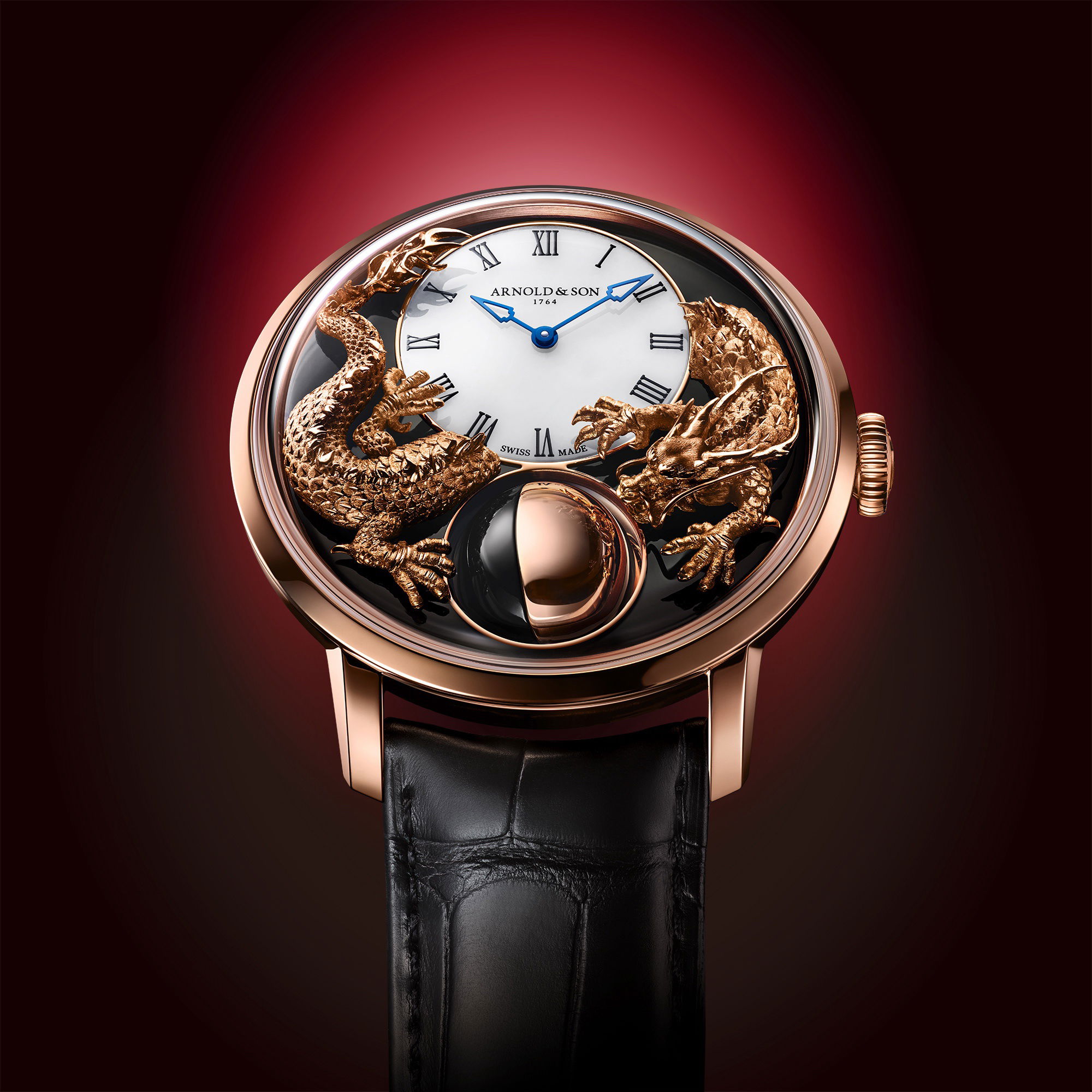 Arnold & Son Luna Magna Red Gold “Year of the Dragon” - View 2