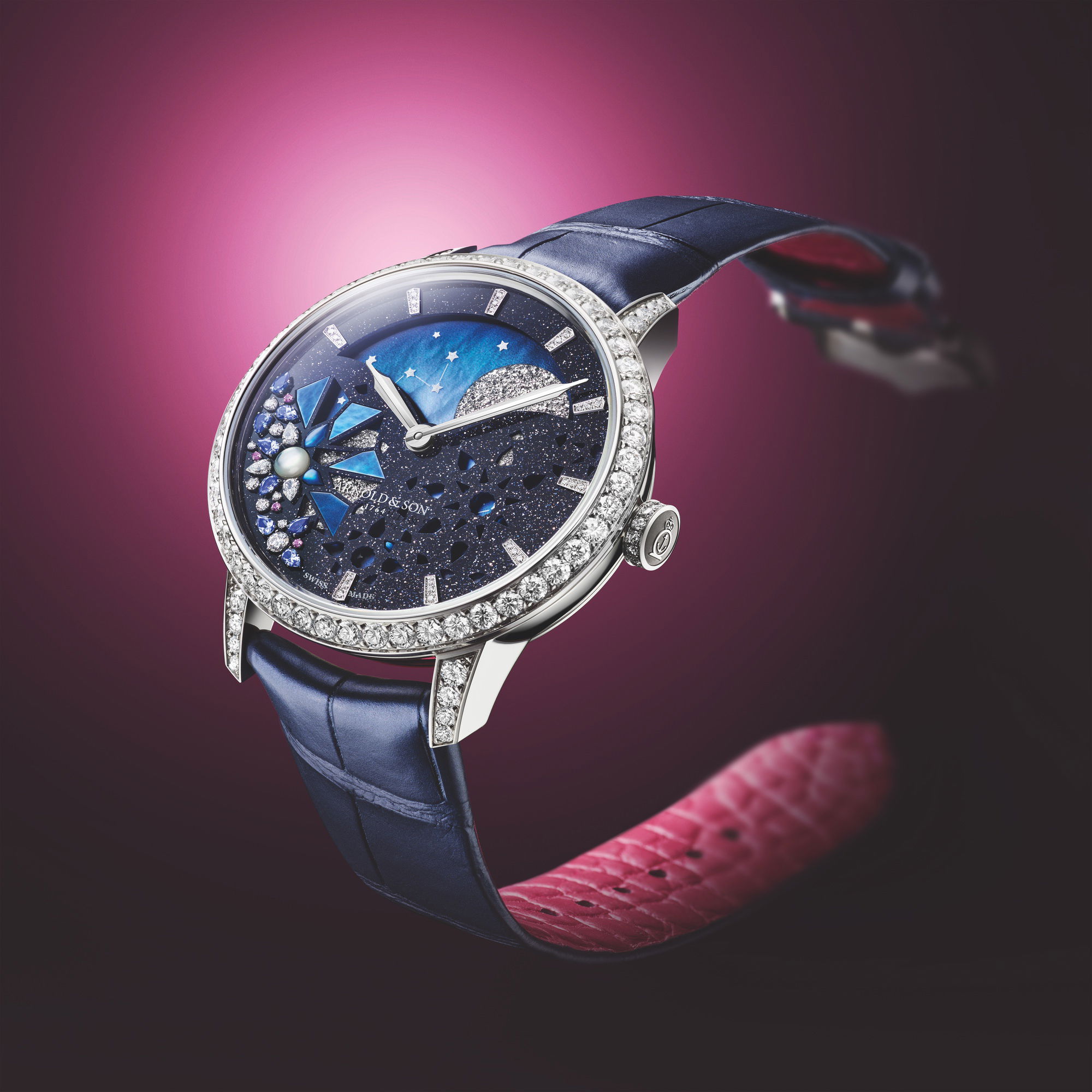 Arnold & Son Perpetual Moon 38 White Gold Eclipse I - View 3