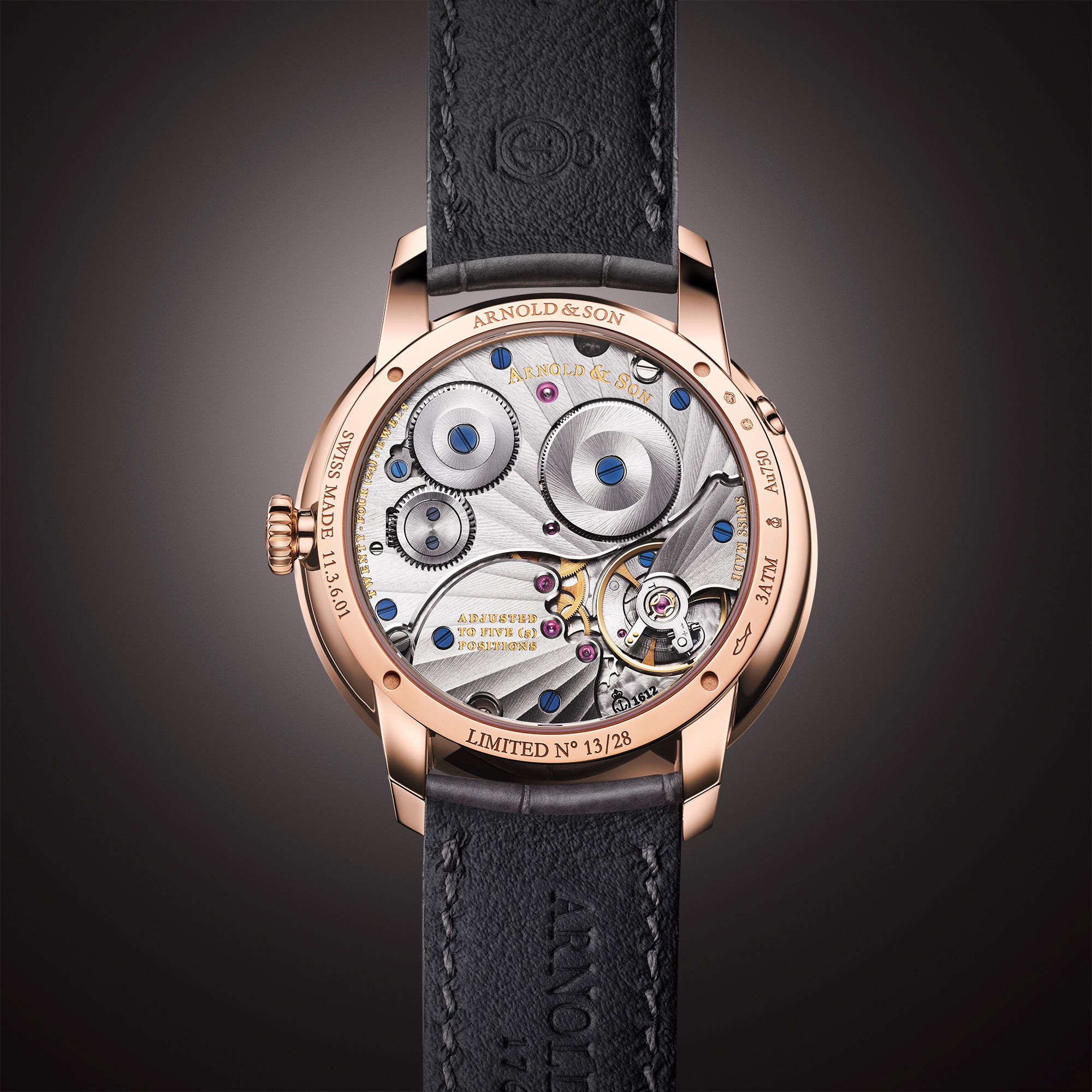 Arnold & Son Perpetual Moon 38 Red Gold Cliff Grey - View 2