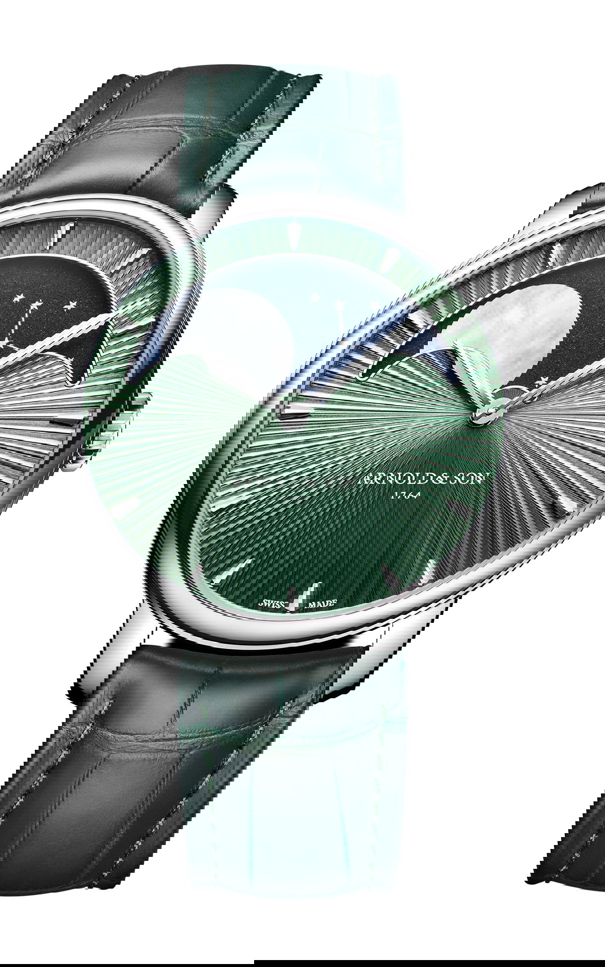 Arnold & Son Perpetual Moon 41.5 Platinum Fern Green Edition watch