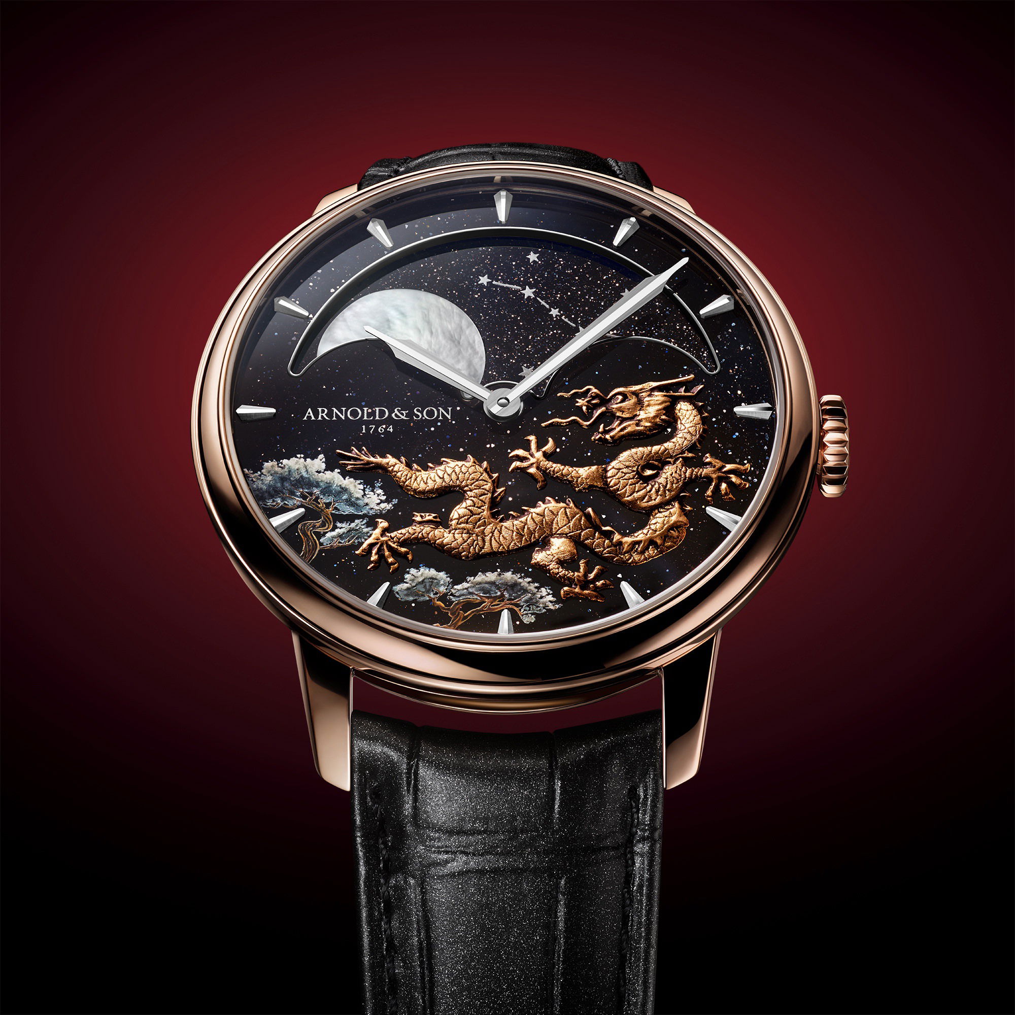 Arnold & Son Perpetual Moon 41.5 Red Gold “Year of the Dragon” - View 2