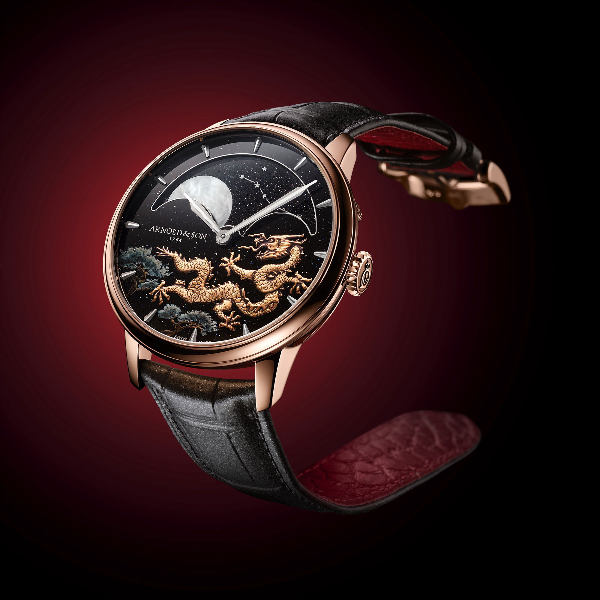 Arnold & Son Perpetual Moon 41.5 Red Gold “Year of the Dragon” - View 3