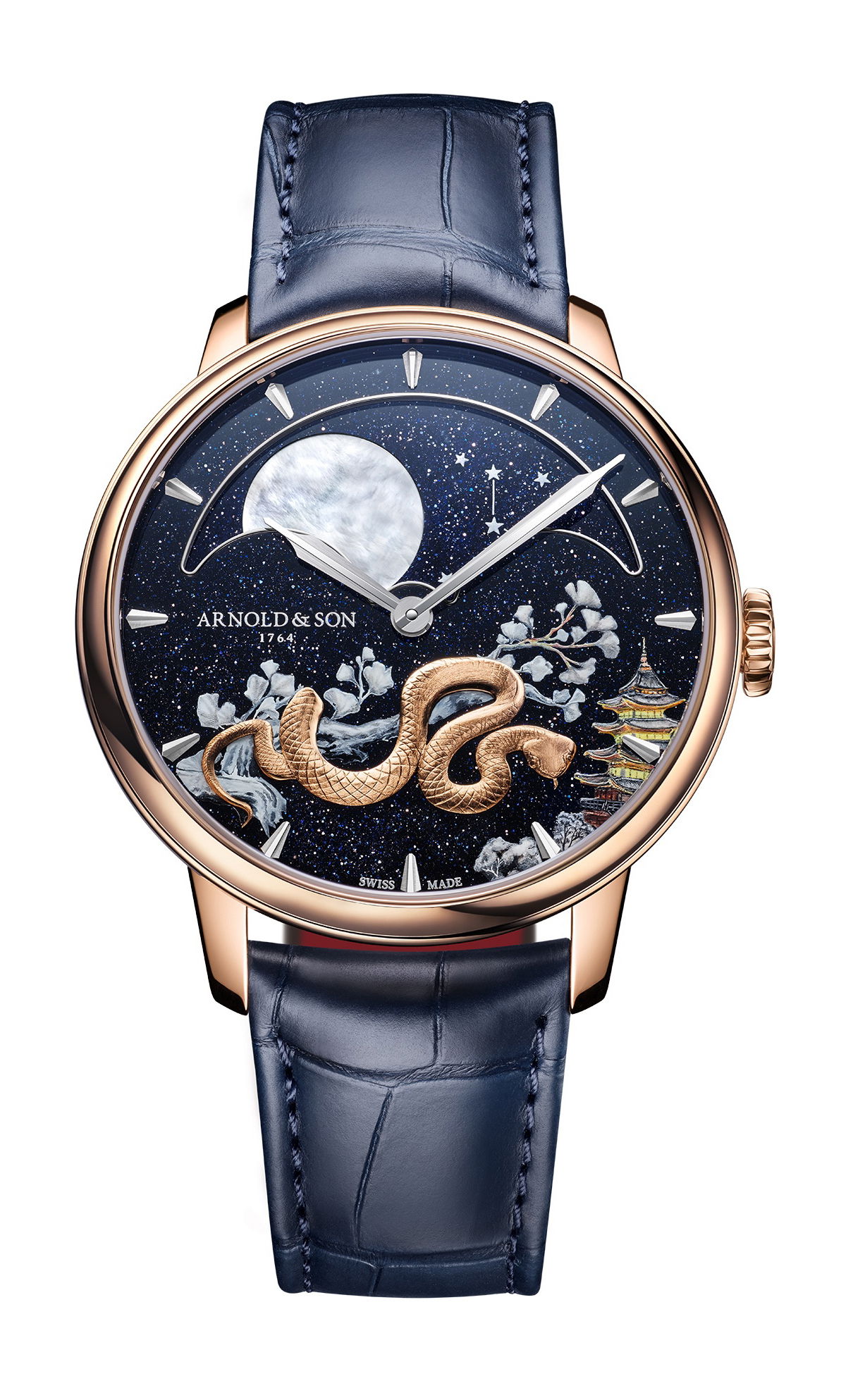 Arnold & Son Perpetual Moon 41.5 Red Gold “Year of the Snake” watch