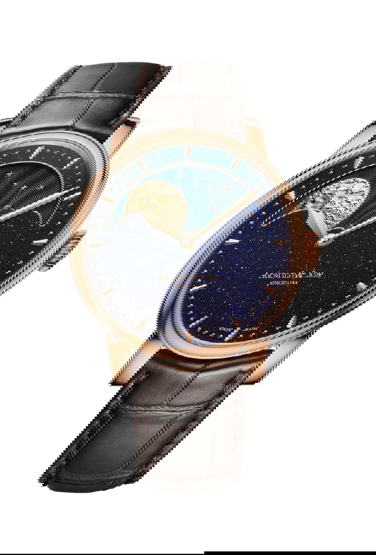 Arnold & Son Perpetual Moon Gold Aventurine watch