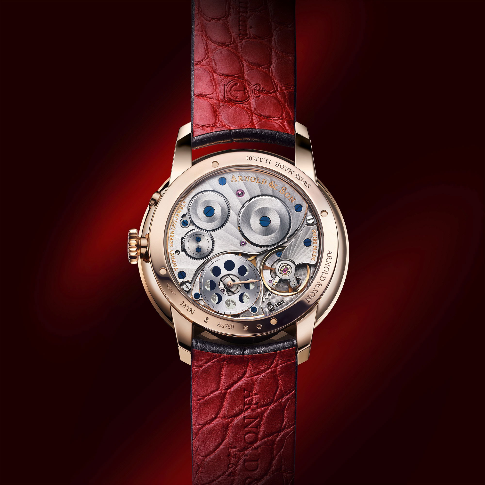 Arnold & Son Perpetual Moon 41.5 Red Gold “Year of the Rabbit” - View 3