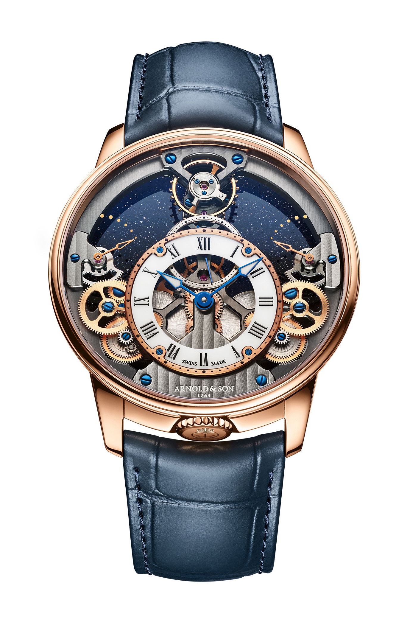 Arnold & Son Time Pyramid 42.5 Red Gold watch