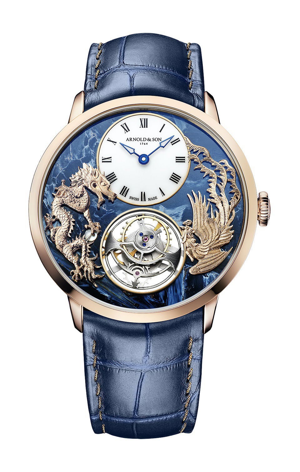 Arnold & Son Ultrathin Tourbillon Dragon & Phoenix Pietersite watch