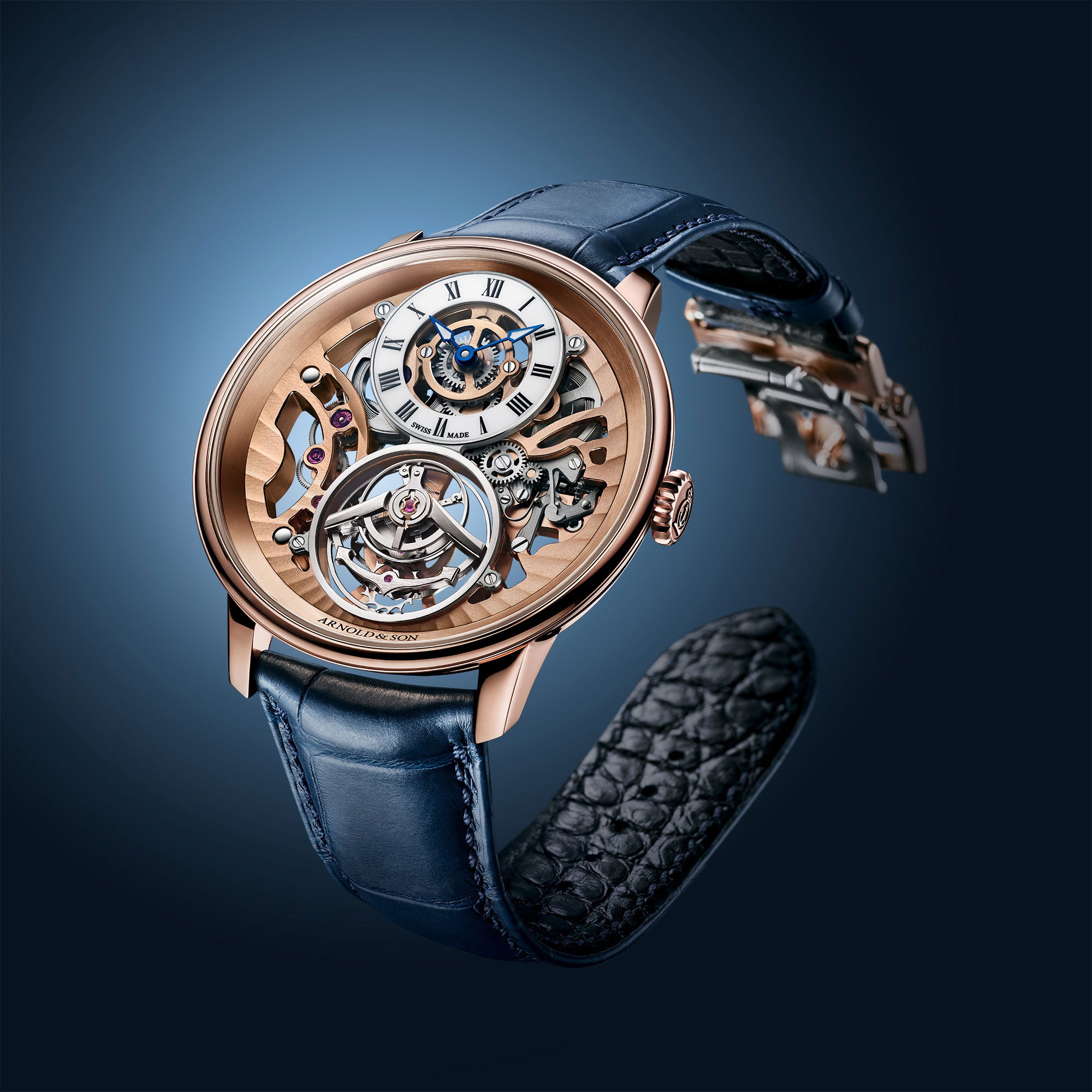 Arnold & Son Ultrathin Tourbillon Skeleton Red Gold - View 2