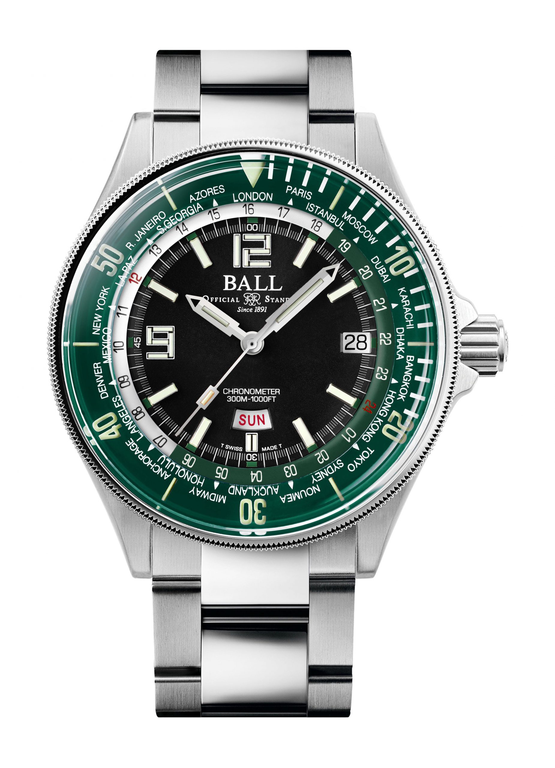 BALL Engineer Master II Diver Worldtime watch