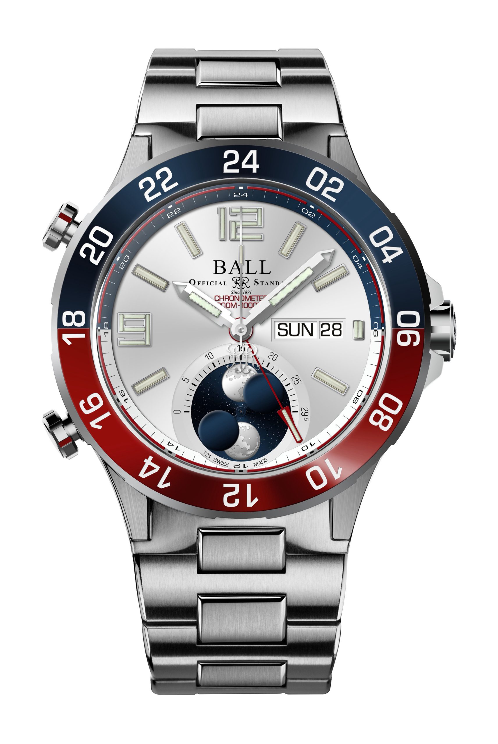 BALL Roadmaster Marine GMT Moon Phase watch