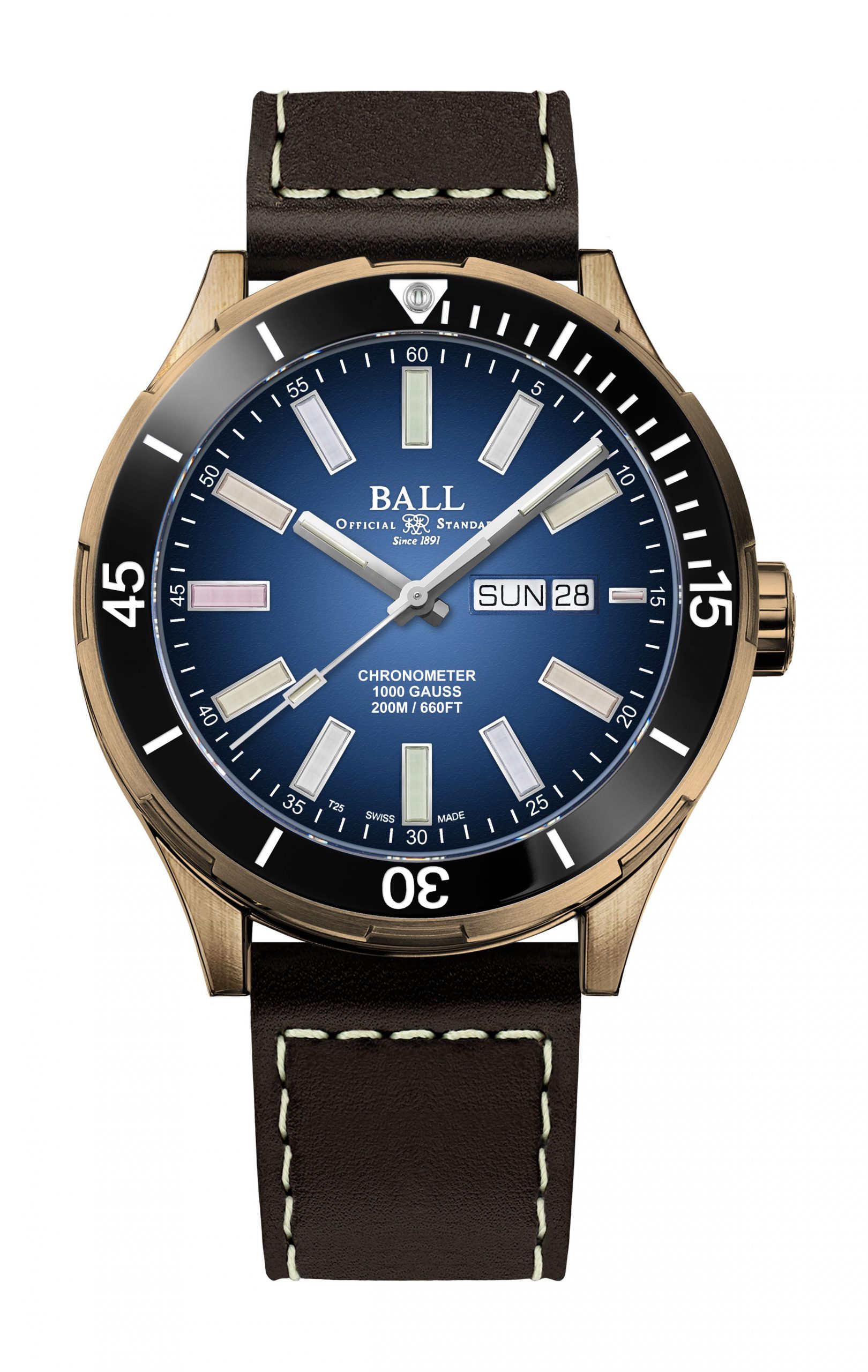 BALL Roadmaster Marvelight Bronze watch