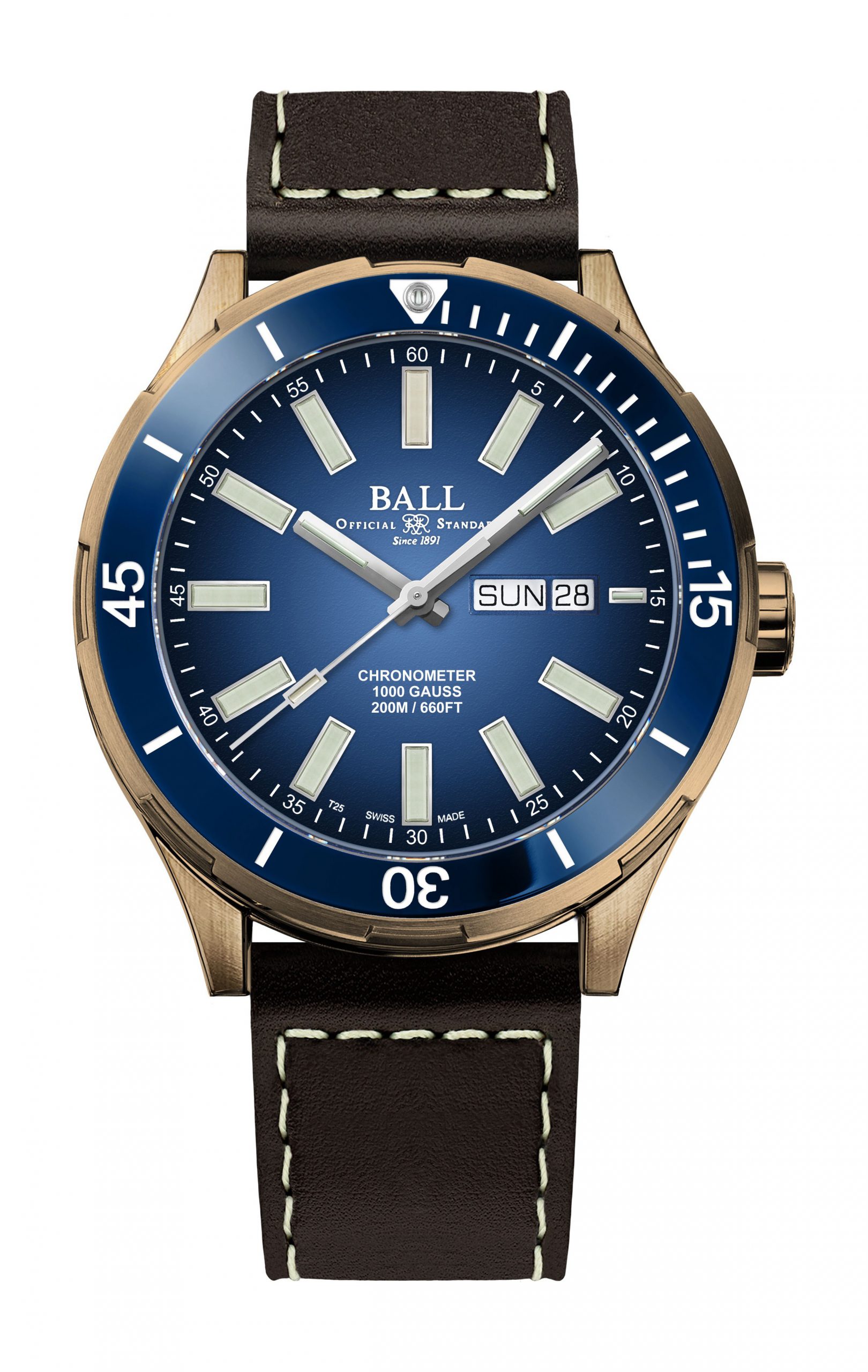 BALL Roadmaster Marvelight Bronze watch