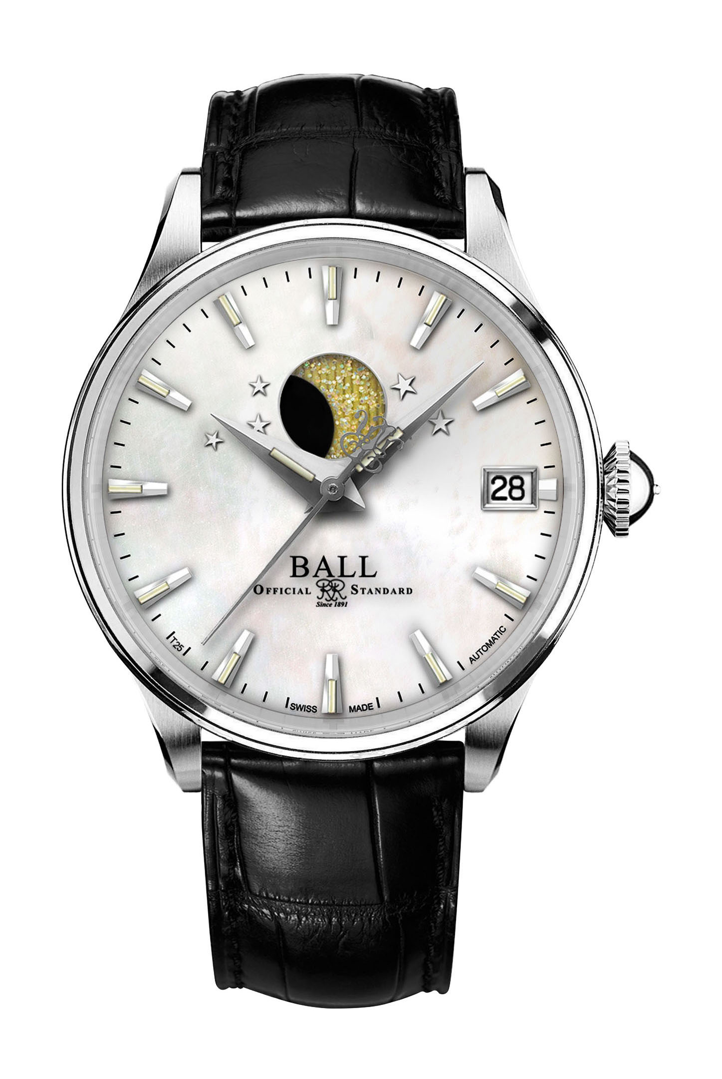 BALL Trainmaster Moon Phase Ladies watch