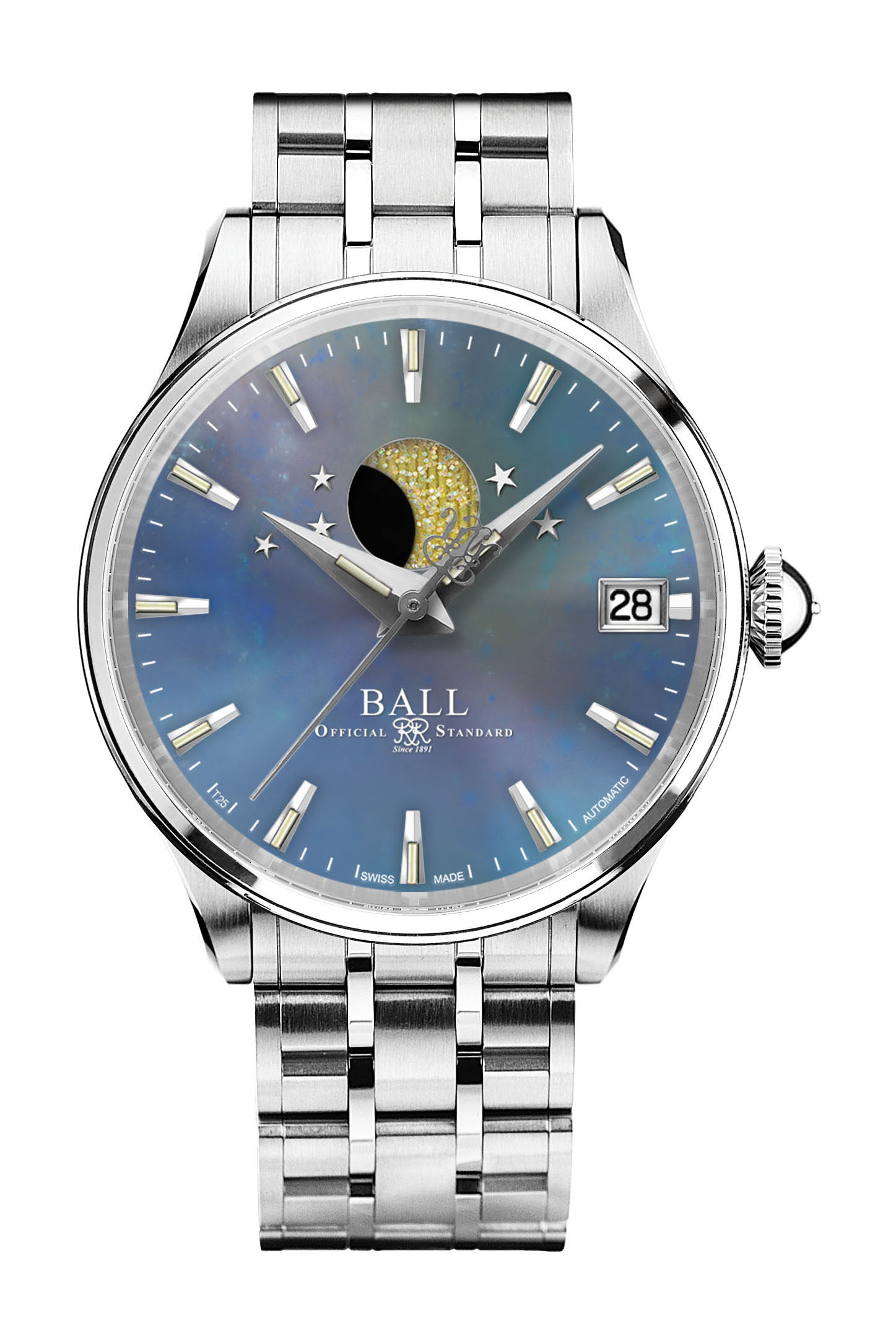 BALL Trainmaster Moon Phase Ladies watch