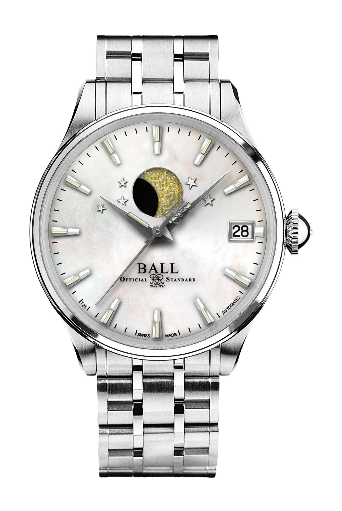 BALL Trainmaster Moon Phase Ladies watch
