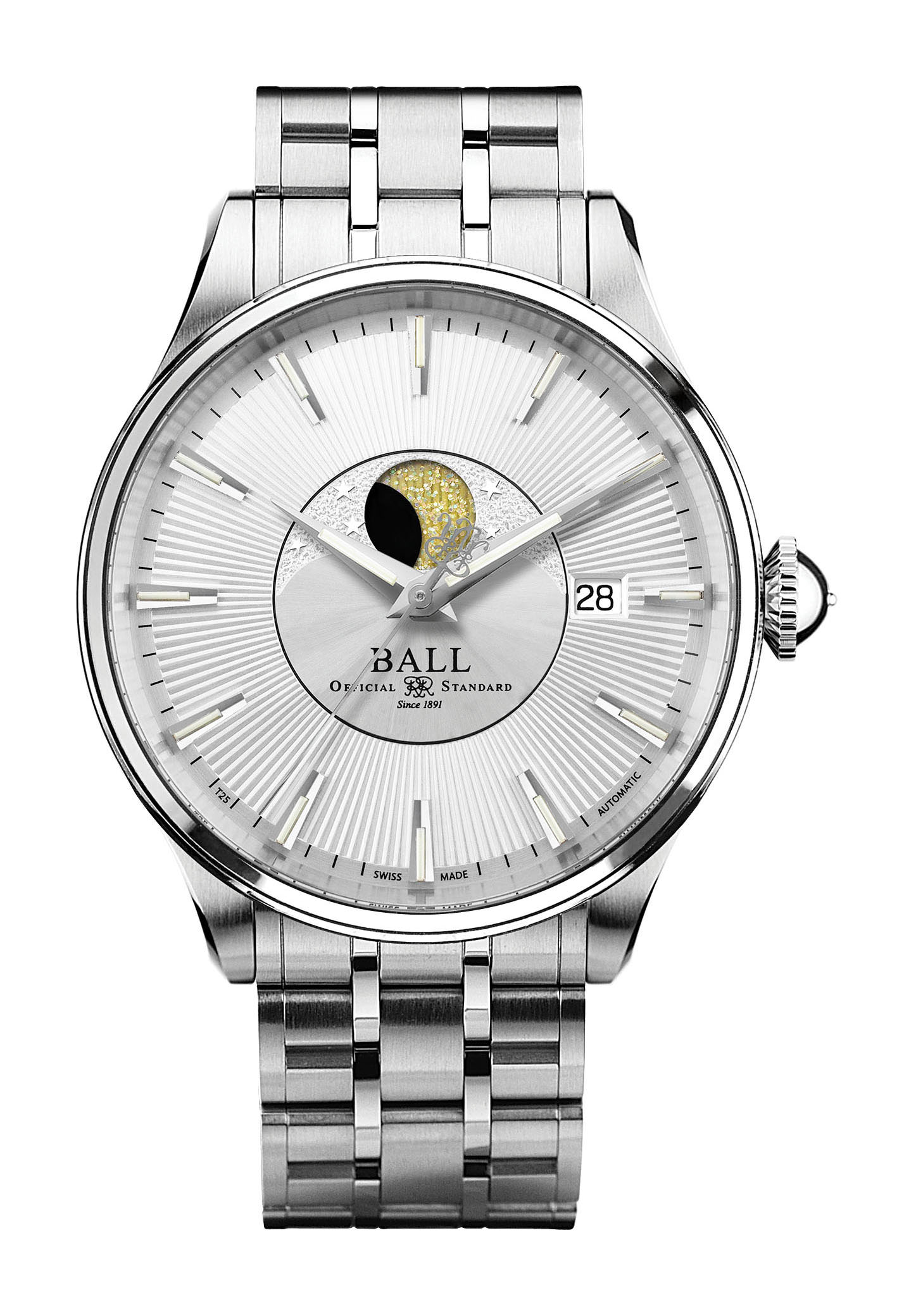 BALL Trainmaster Moon Phase watch