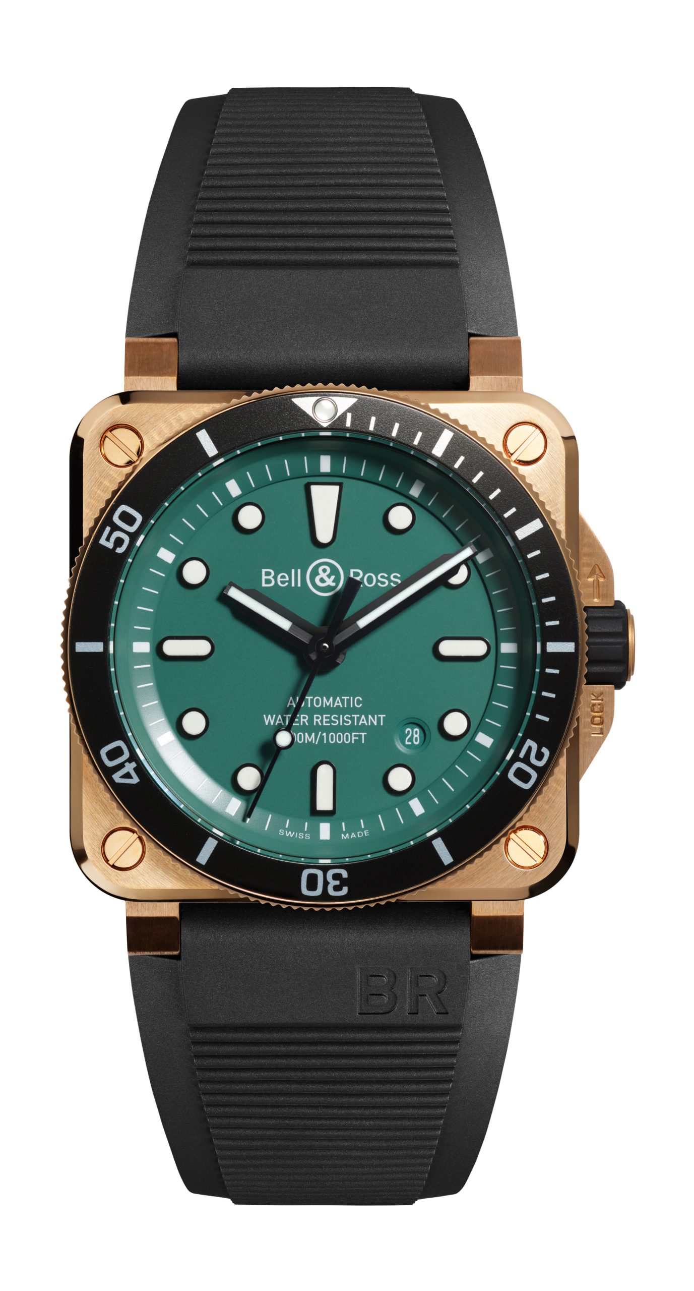 Bell & Ross BR 03-92 Diver Black & Green Bronze watch