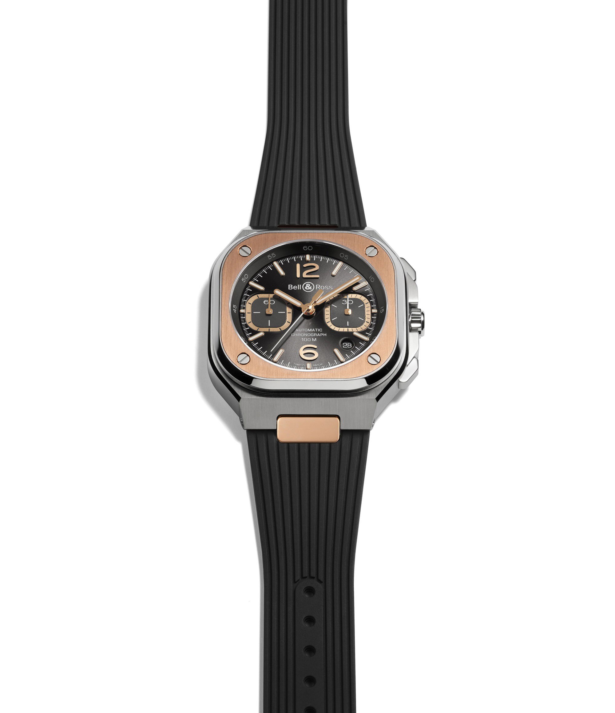 Bell & Ross BR 05 Chrono Gray Steel & Gold - View 2