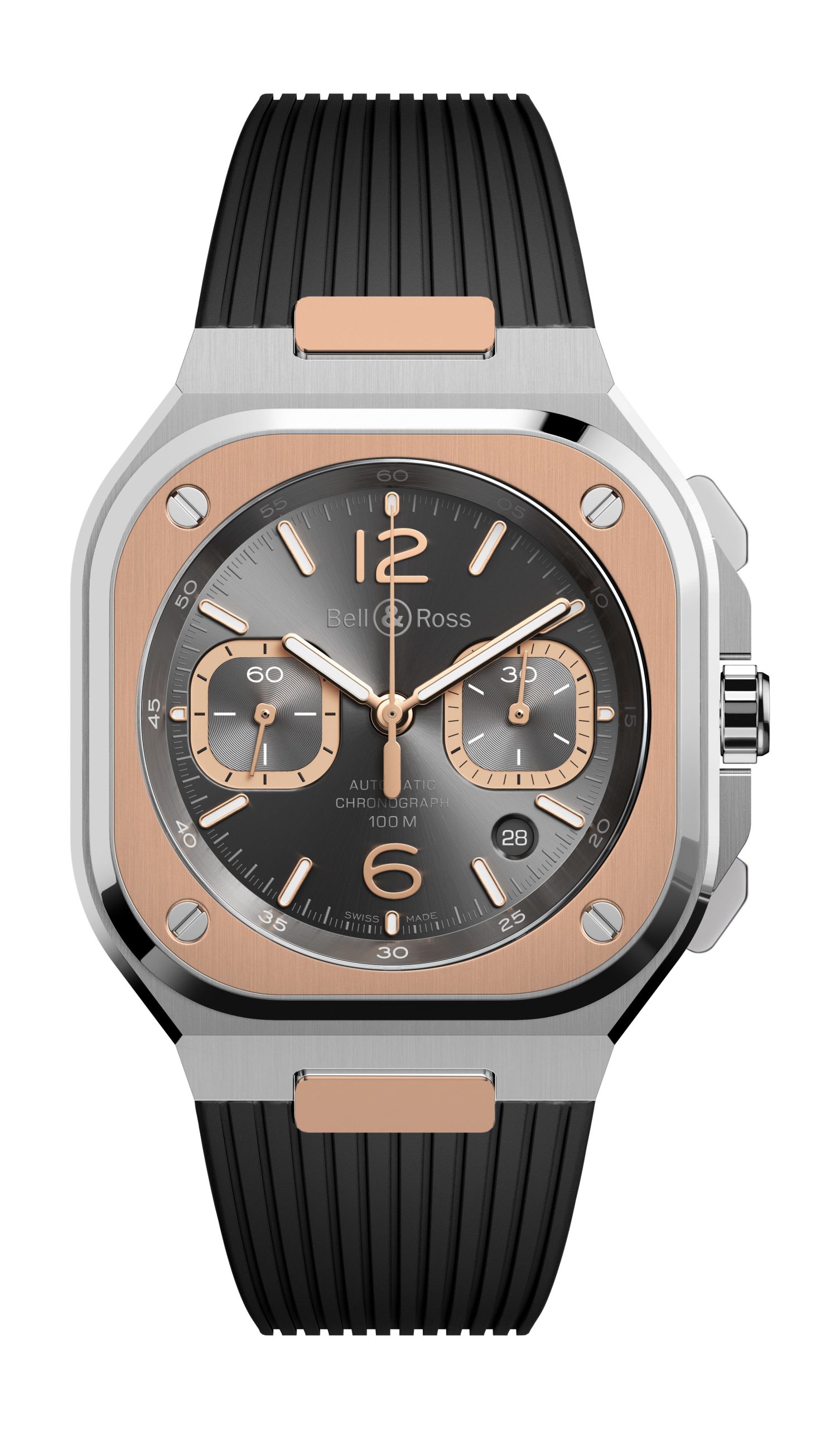 Bell & Ross BR 05 Chrono Gray Steel & Gold watch