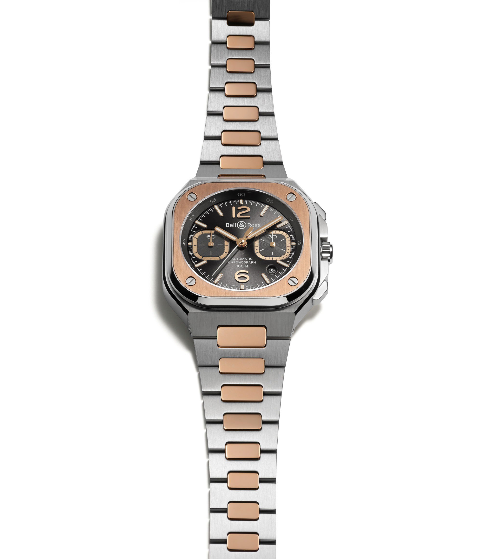 Bell & Ross BR 05 Chrono Gray Steel & Gold - View 2