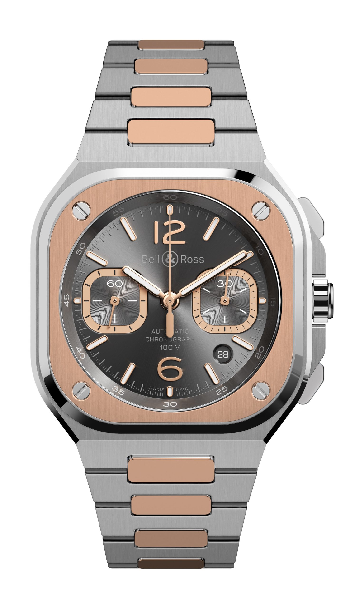 Bell & Ross BR 05 Chrono Gray Steel & Gold watch