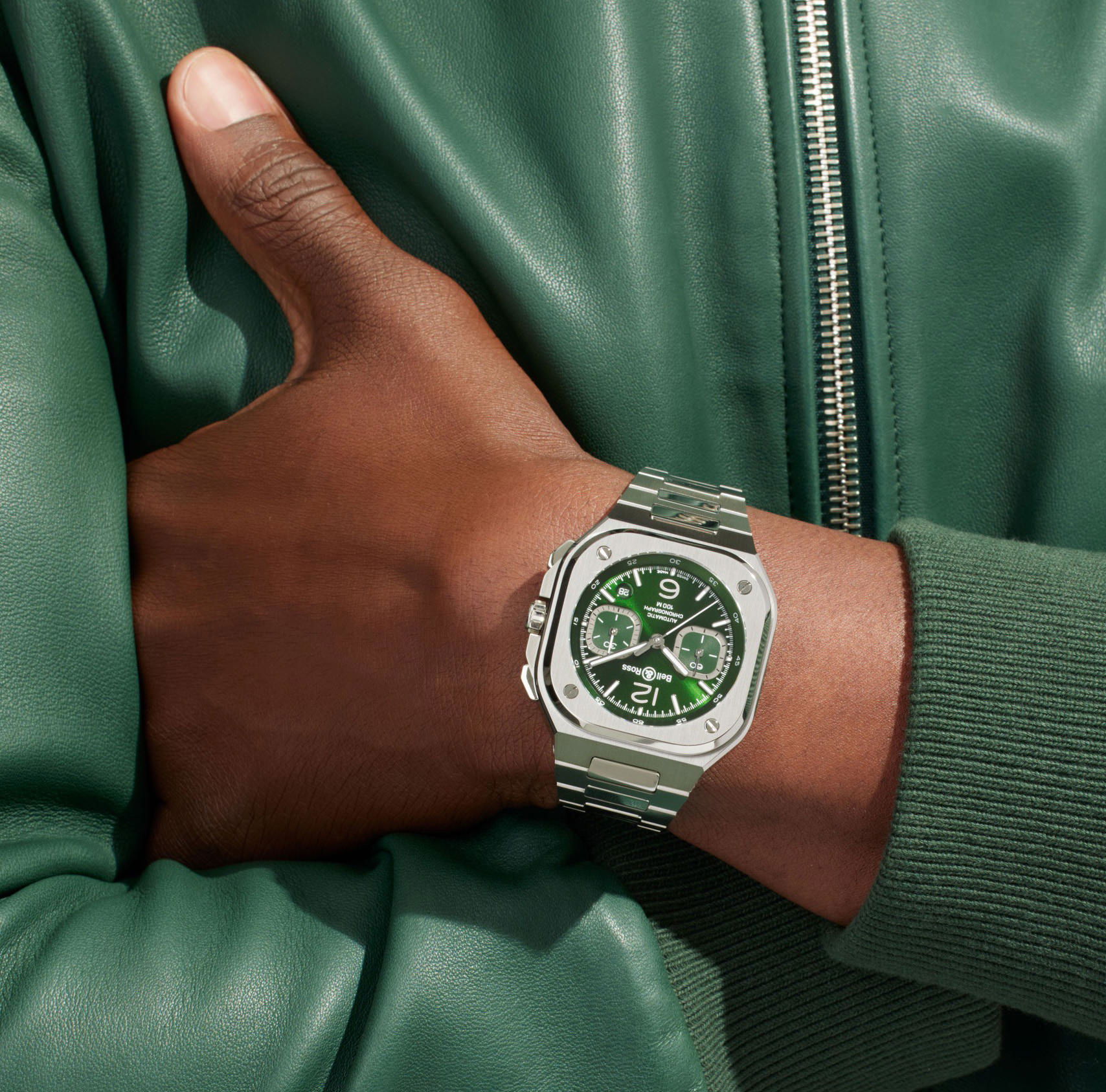 Bell & Ross BR 05 Chrono Green Steel - View 3