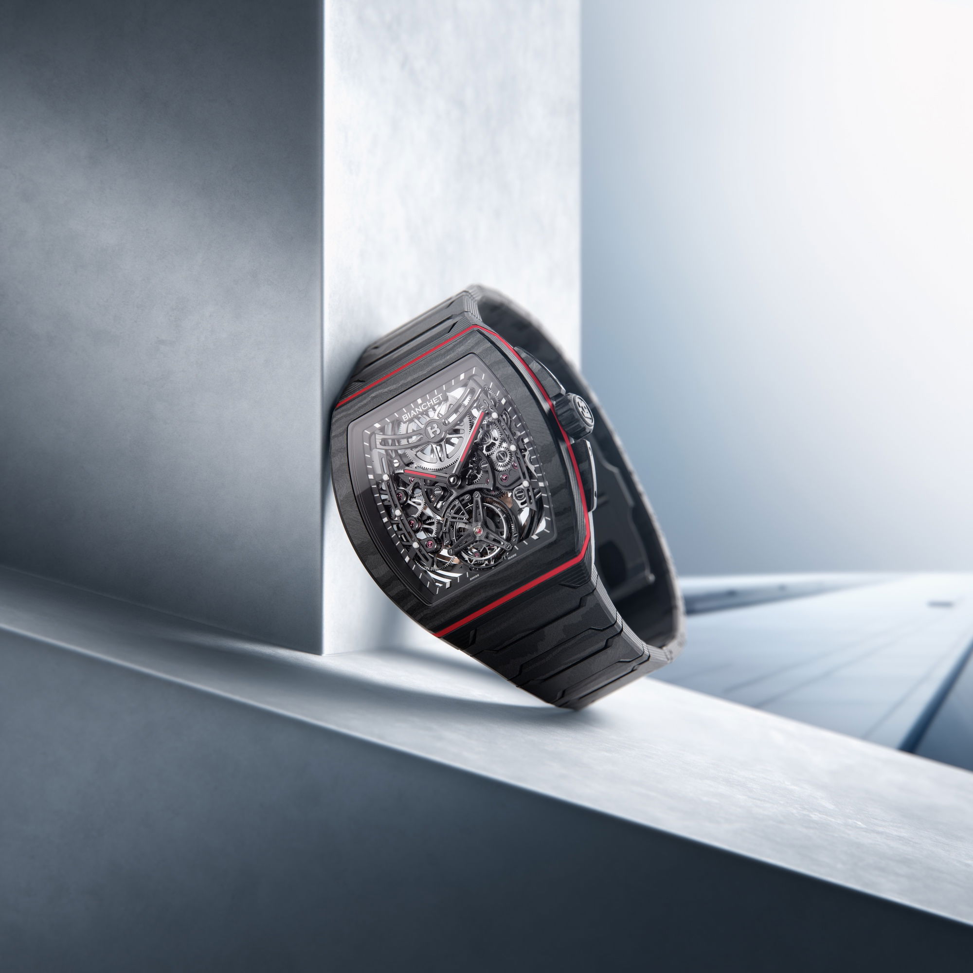 Bianchet B 1.618 Flying Tourbillon UltraFino Carbon Skeleton Red - View 2