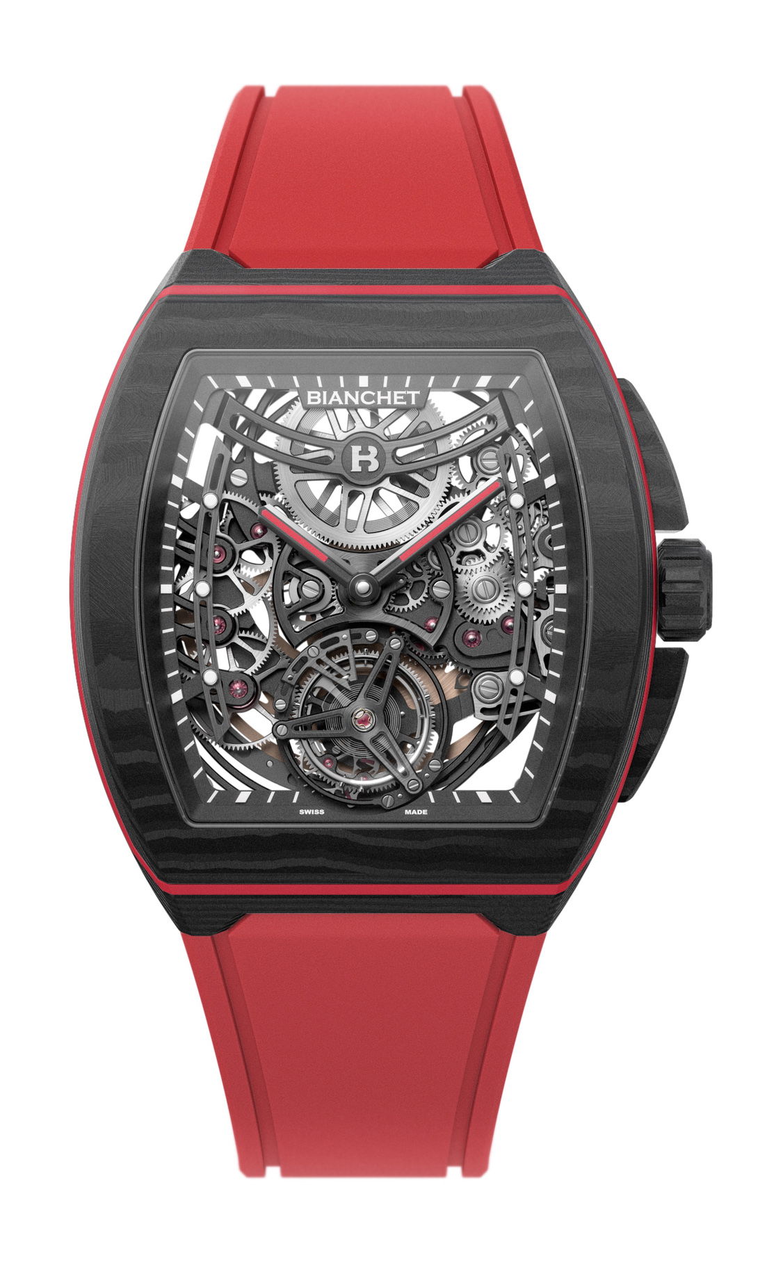 Bianchet B 1.618 Flying Tourbillon UltraFino Carbon Skeleton Red - View 3