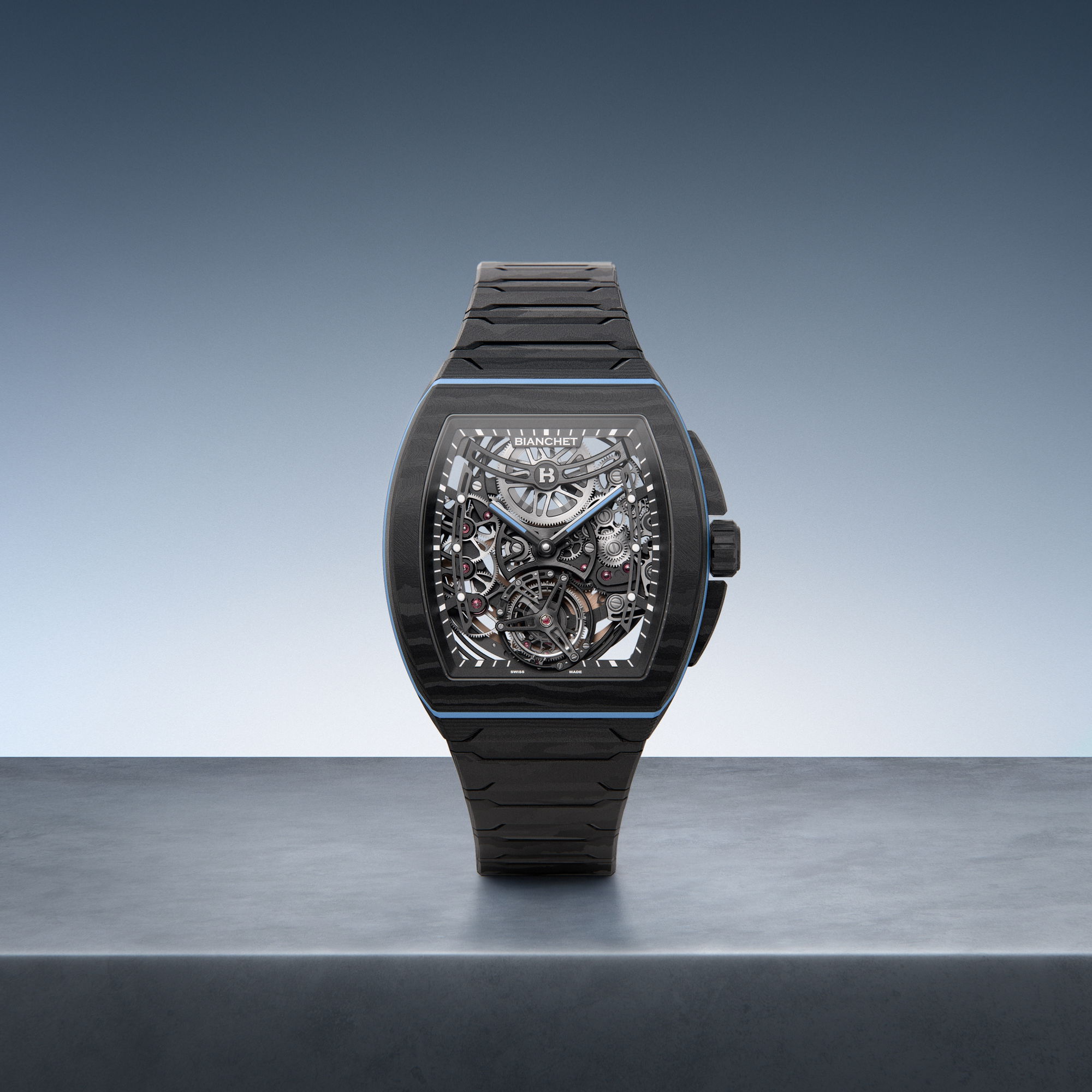 Bianchet B 1.618 Flying Tourbillon UltraFino Carbon Skeleton Sky Blue - View 2