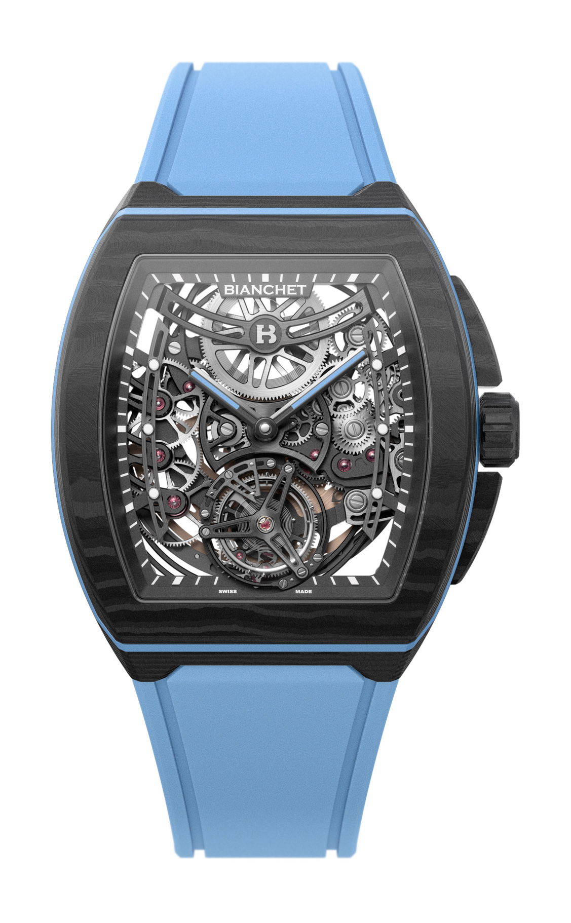 Bianchet B 1.618 Flying Tourbillon UltraFino Carbon Skeleton Sky Blue - View 3