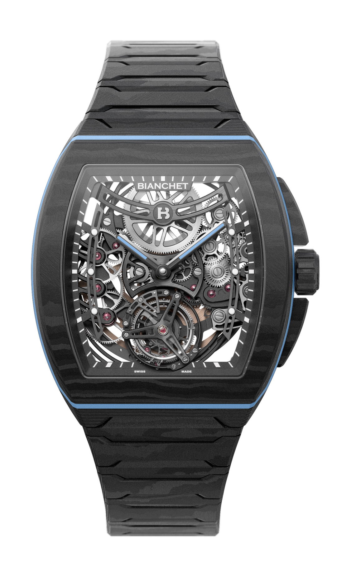 Bianchet B 1.618 Flying Tourbillon UltraFino Carbon Skeleton Sky Blue watch