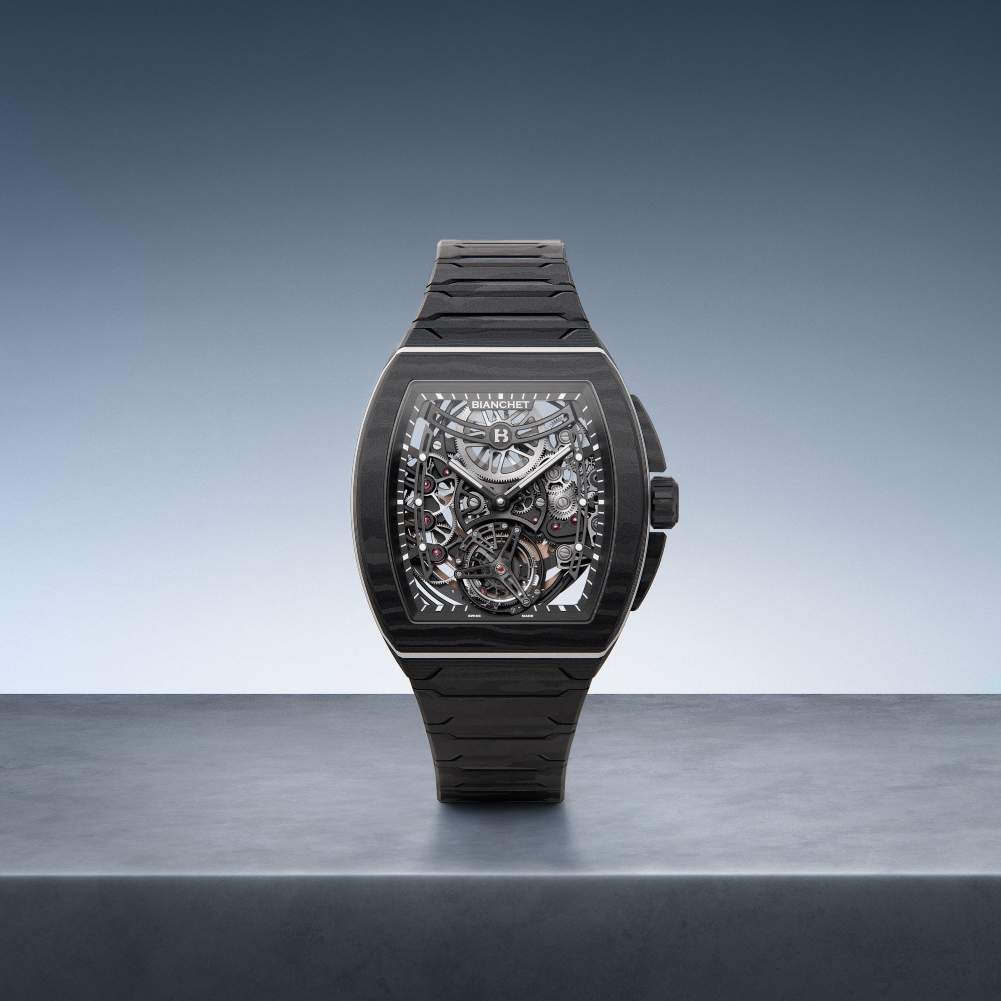 Bianchet B 1.618 Flying Tourbillon UltraFino Carbon Skeleton White - View 2