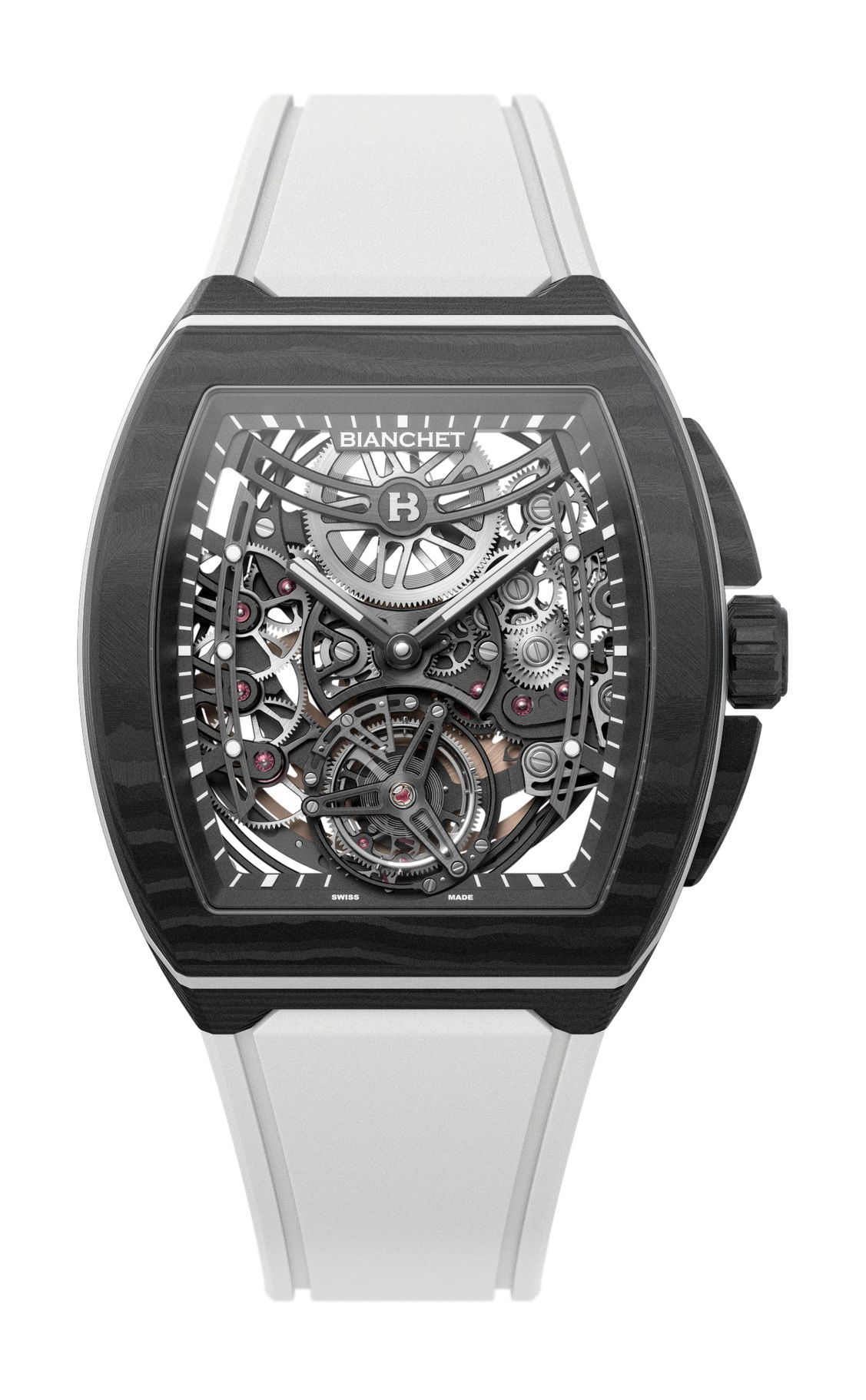 Bianchet B 1.618 Flying Tourbillon UltraFino Carbon Skeleton White - View 3