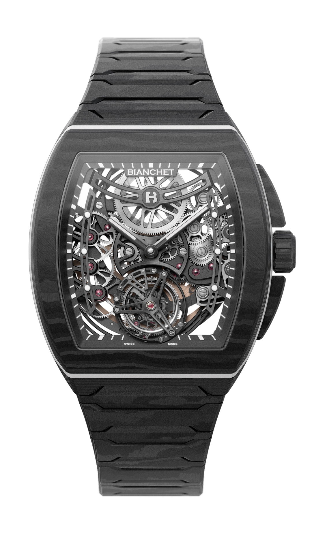 Bianchet B 1.618 Flying Tourbillon UltraFino Carbon Skeleton White watch