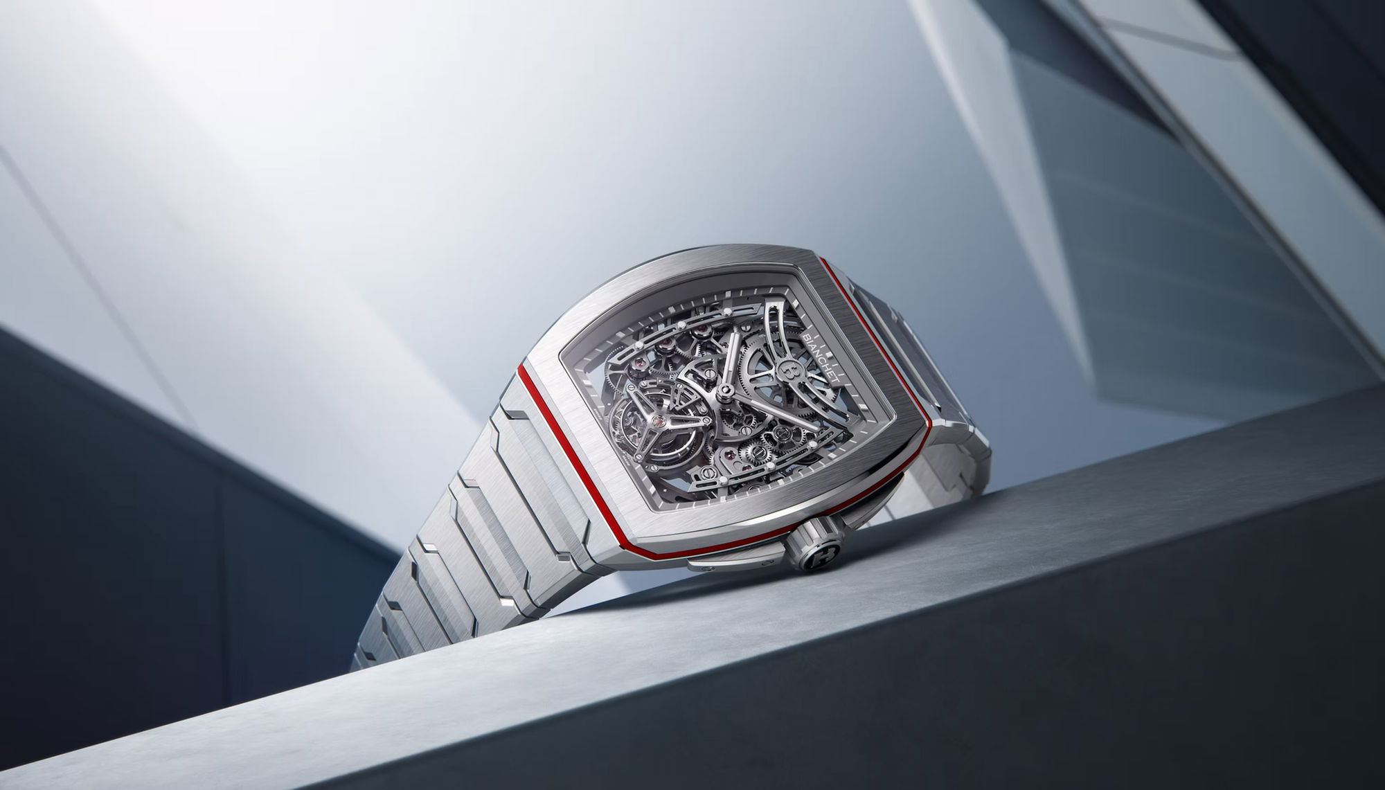 Bianchet B 1.618 Flying Tourbillon UltraFino Titanium Skeleton Red - View 2