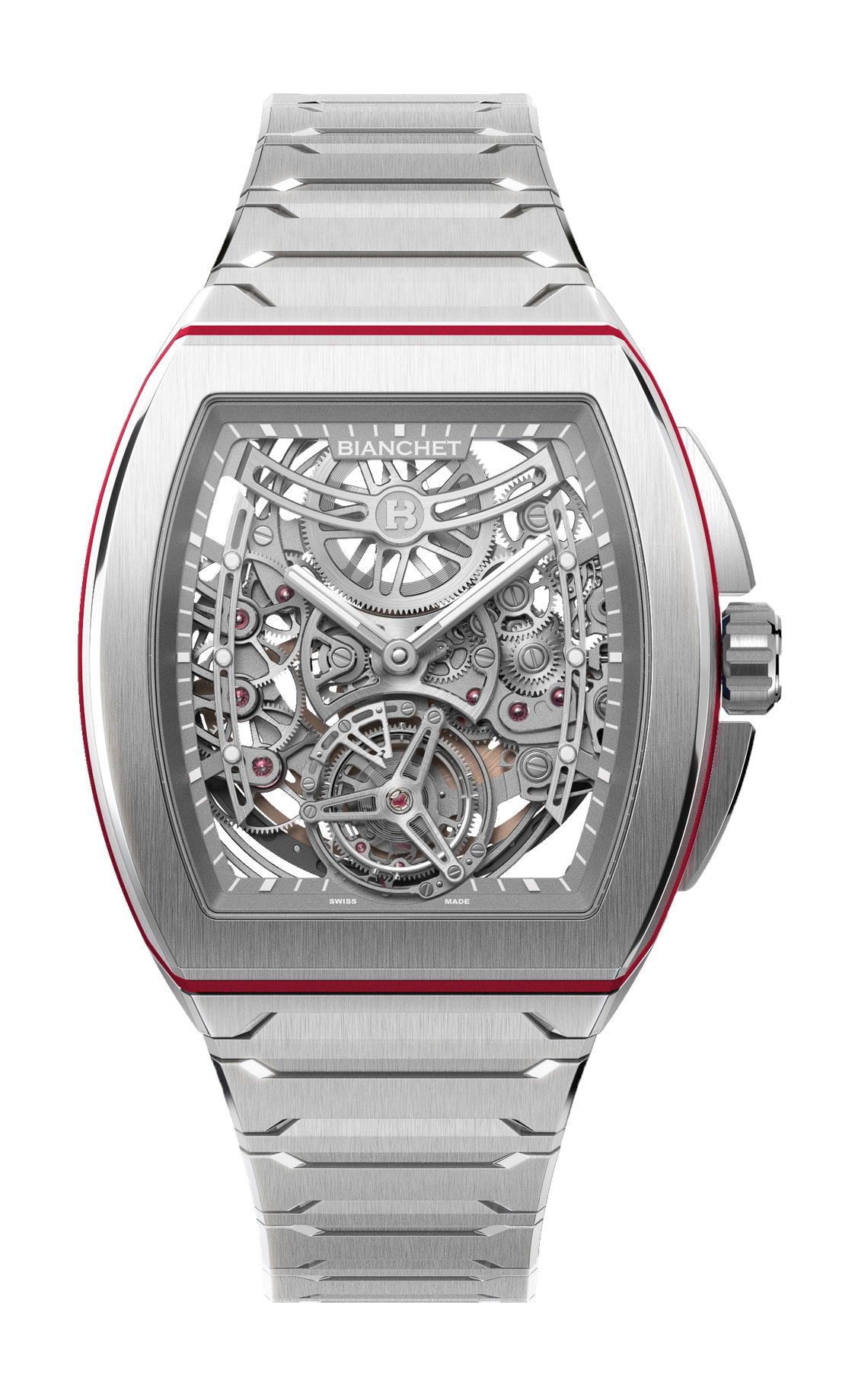 Bianchet B 1.618 Flying Tourbillon UltraFino Titanium Skeleton Red watch