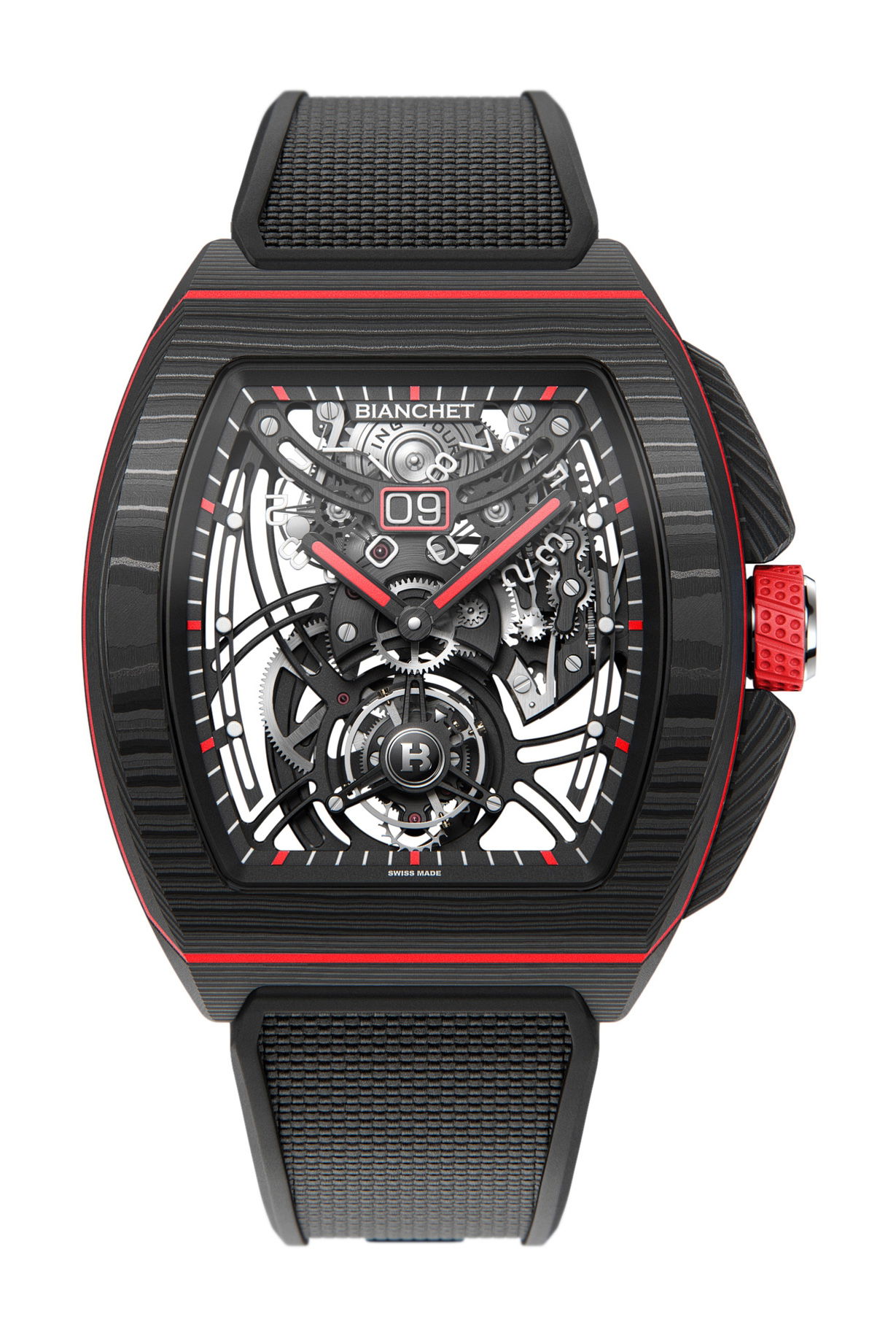 Bianchet Flying Tourbillon Grande Date B1.618 Carbon Red - View 2