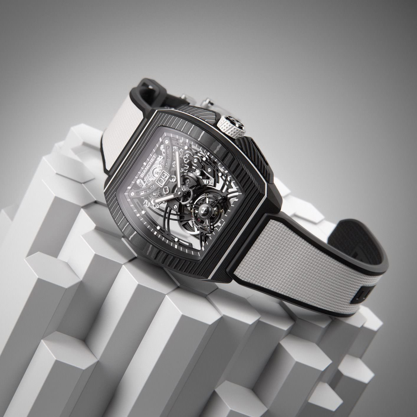 Bianchet Flying Tourbillon Grande Date B1.618 Carbon White - View 2