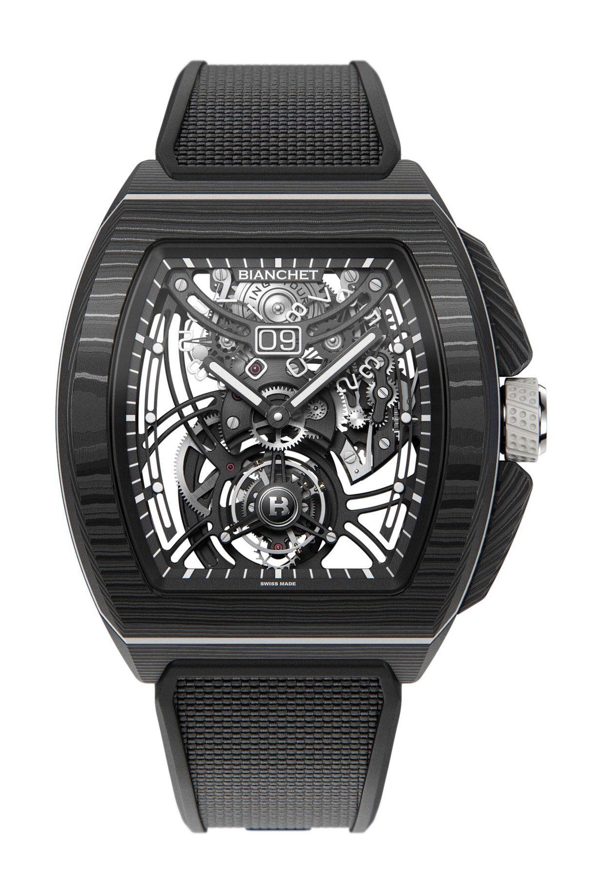 Bianchet Flying Tourbillon Grande Date B1.618 Carbon White - View 3