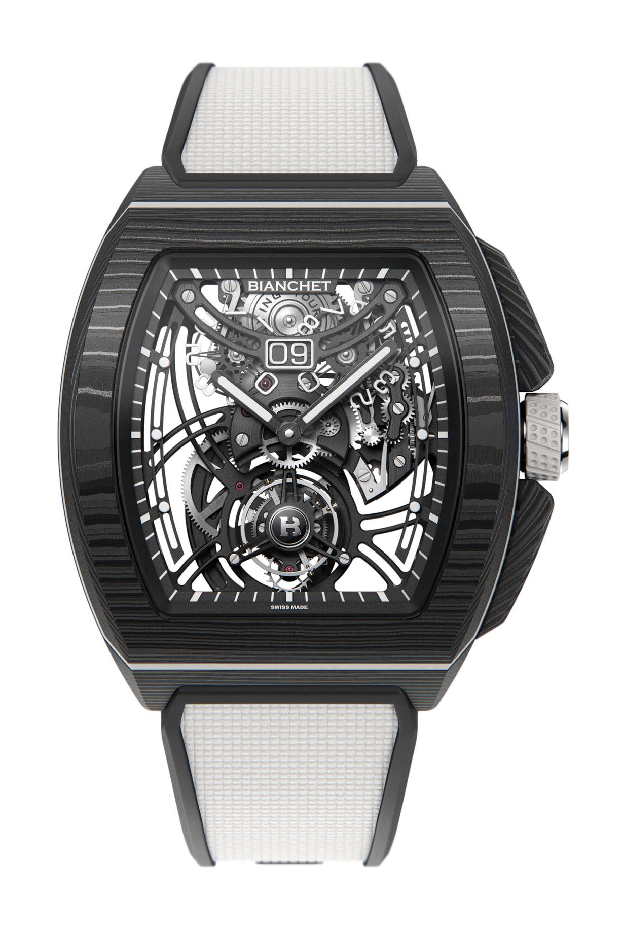 Bianchet Flying Tourbillon Grande Date B1.618 Carbon White watch