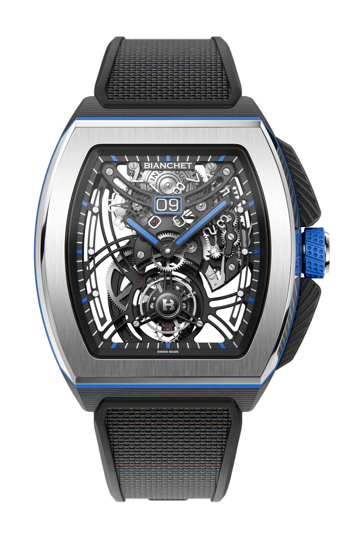 Bianchet Flying Tourbillon Grande Date B1.618 Hybrid Blue - View 2